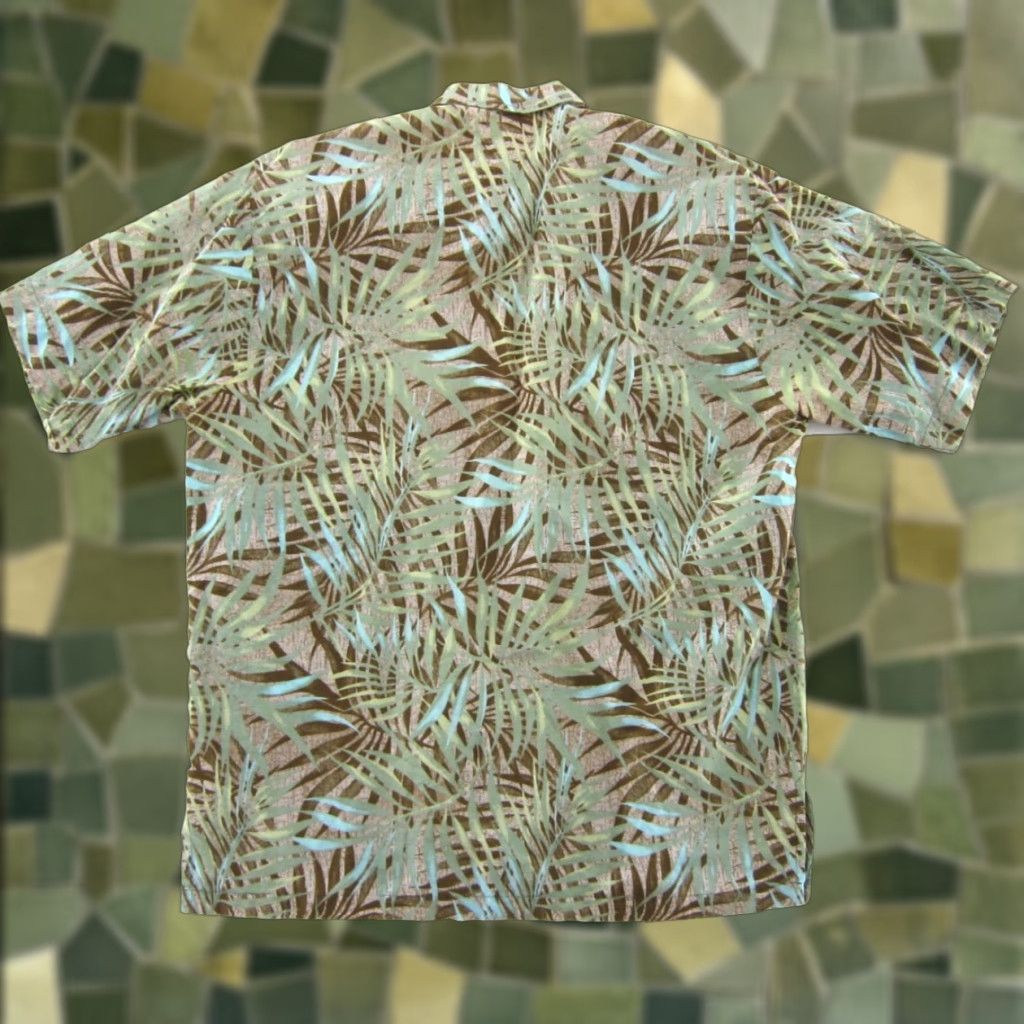 Vintage VTG Bali Bidadari Batik Floral Hawaiian Shirt 2X Green Brown Blue Short Sleeve Men Bitcoin? Size US XXL / EU 58 / 5 - 1 Thumbnail