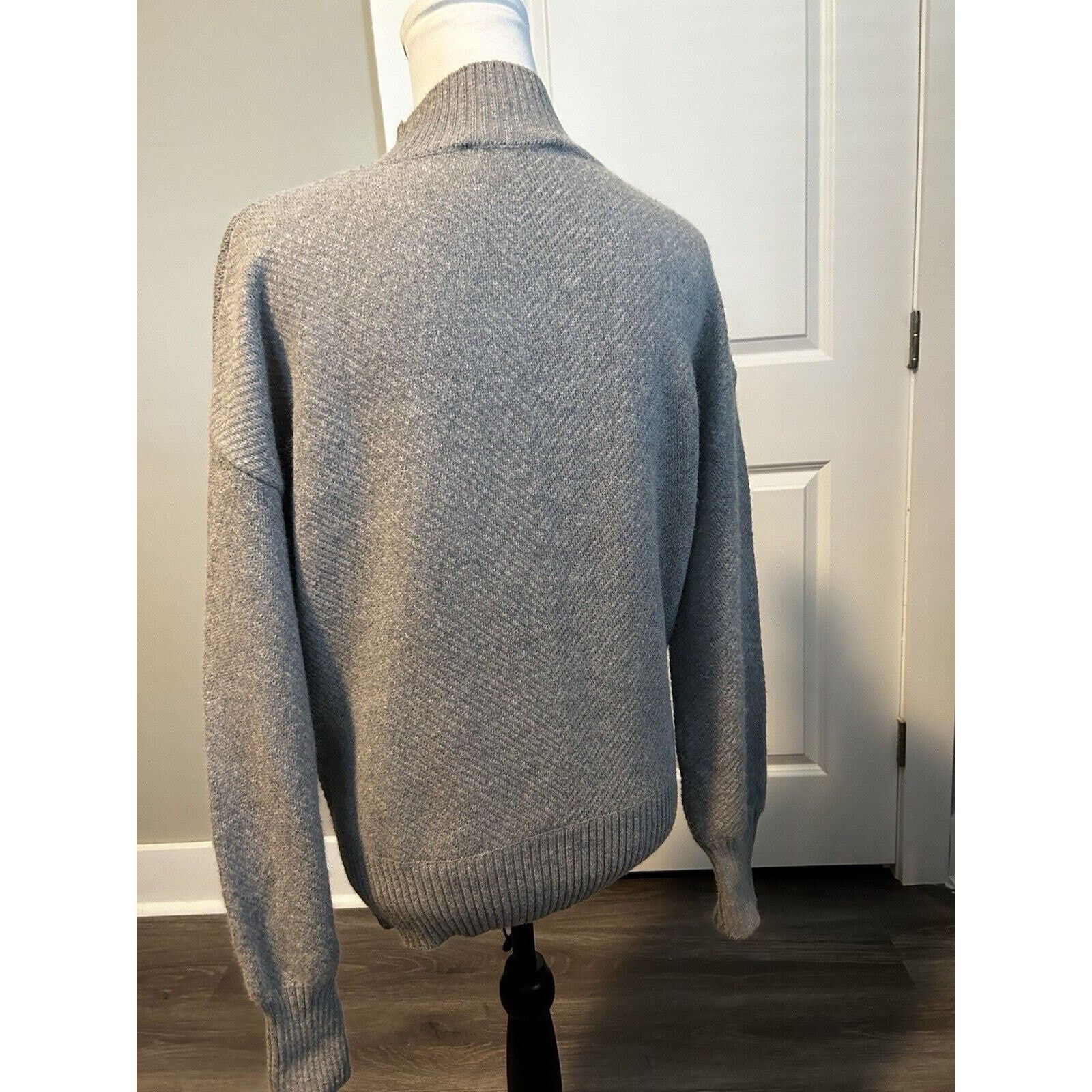 Magaschoni Magaschoni Wool Blend Mock Turtleneck Size Medium Gray Size M / US 6-8 / IT 42-44 - 4 Thumbnail