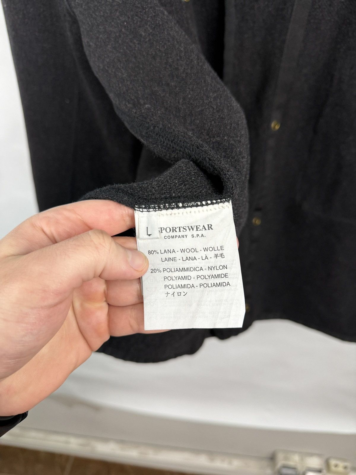 Stone Island 🇮🇹 Vintage 90s Stone Island Wool Jacket Liner Inner Jacket Size US L / EU 52-54 / 3 - 7 Thumbnail