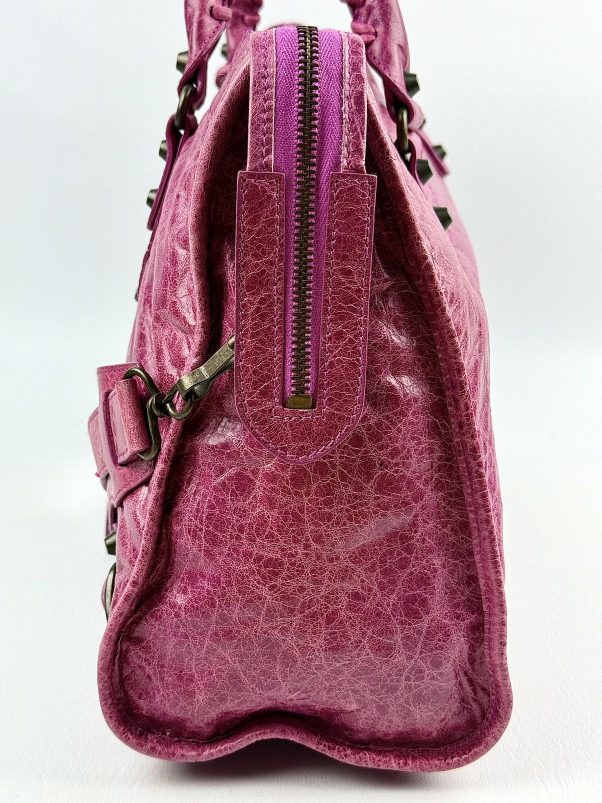 Balenciaga Balenciaga - Classic - Distressed - Metallic Pink - Le City Size ONE SIZE - 10 Thumbnail