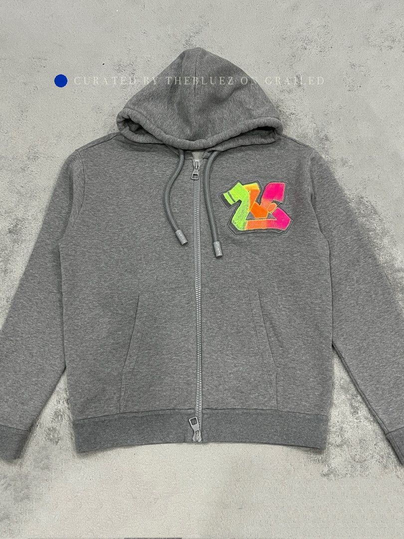 Louis Vuitton 3D Graffiti Zip-Up Hoodie in Gray Size US L / EU 52-54 / 3 - 1 Thumbnail