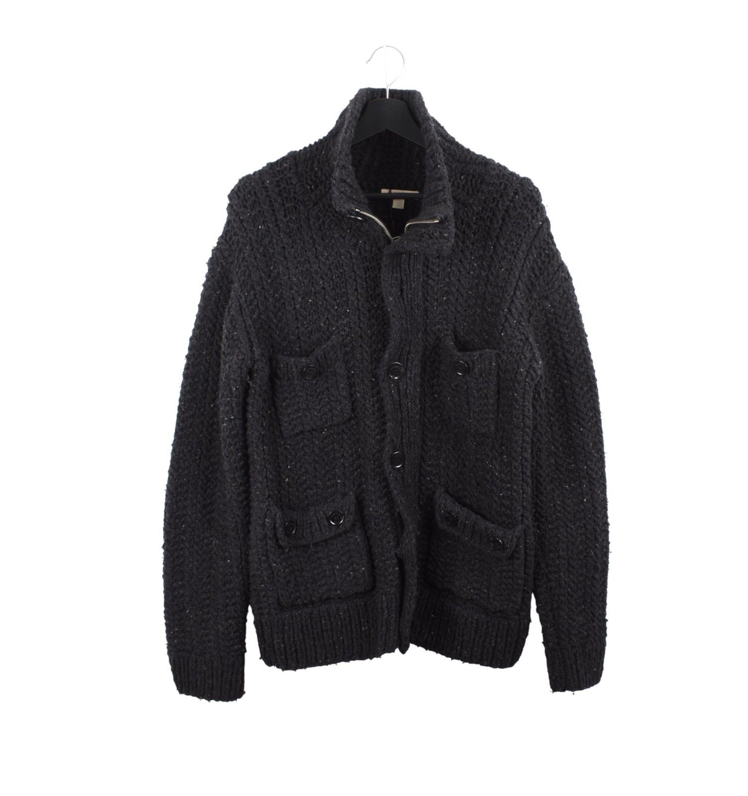 Burberry Burberry Men Sweater heavy knit zip button Size M/L, S1859 Size US M / EU 48-50 / 2 - 1 Thumbnail