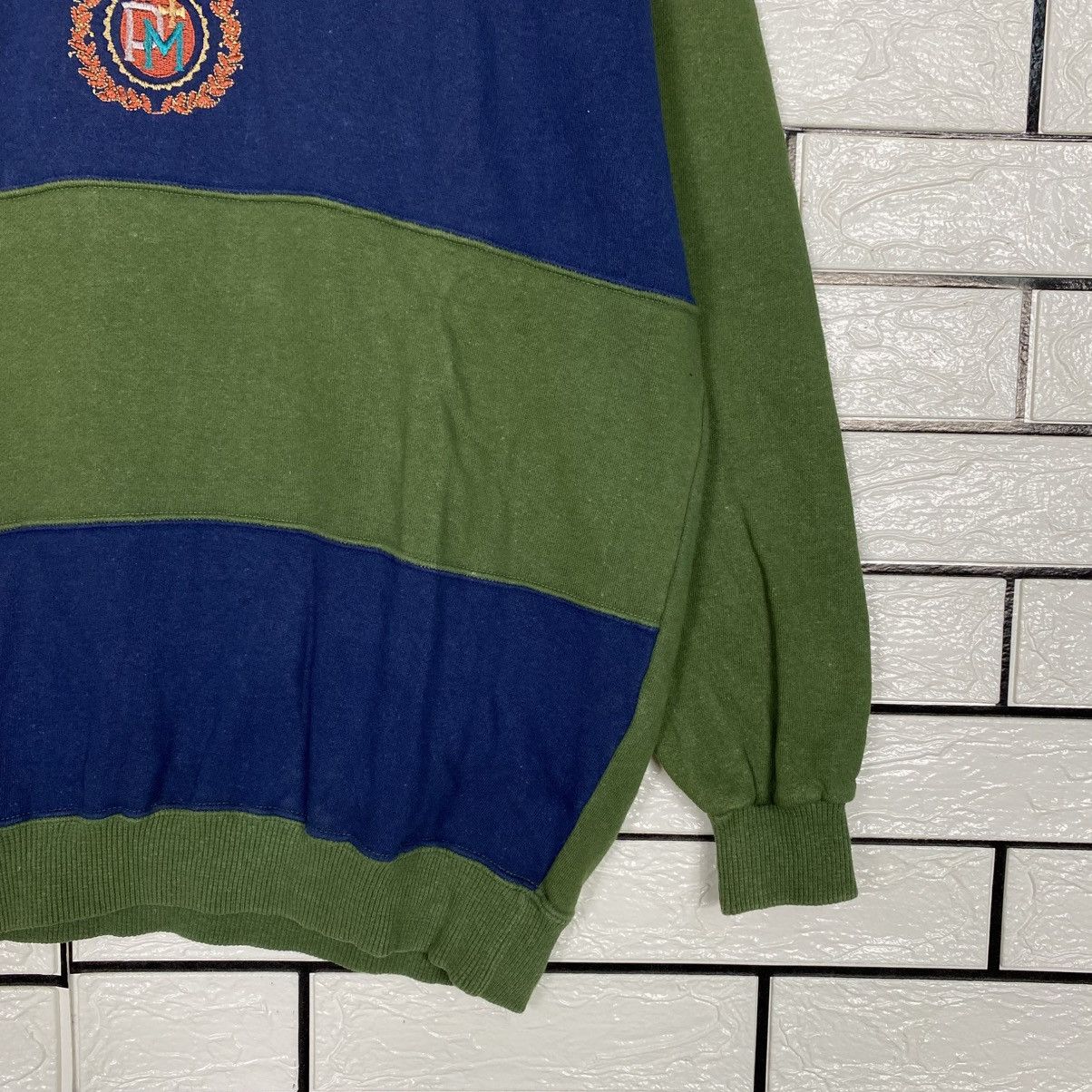 Japanese Brand 📌Vintage Sweatshirt Ferra Rosa Striped Issey Miyake Size US M / EU 48-50 / 2 - 6 Thumbnail