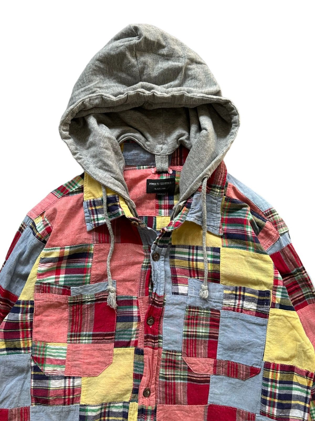 Japanese Brand 2000's Power to The People ( PTTP ) madras patchwork shirt Size US M / EU 48-50 / 2 - 6 Thumbnail