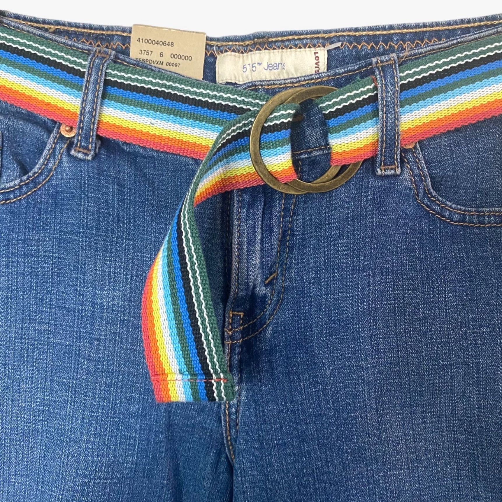 Levi's VINTAGE Levi's 515 Belted Capri Denim Jeans Women's Size 4P Mid-Rise Cuffed New Size 27" / US 4 / IT 40 - 5 Thumbnail