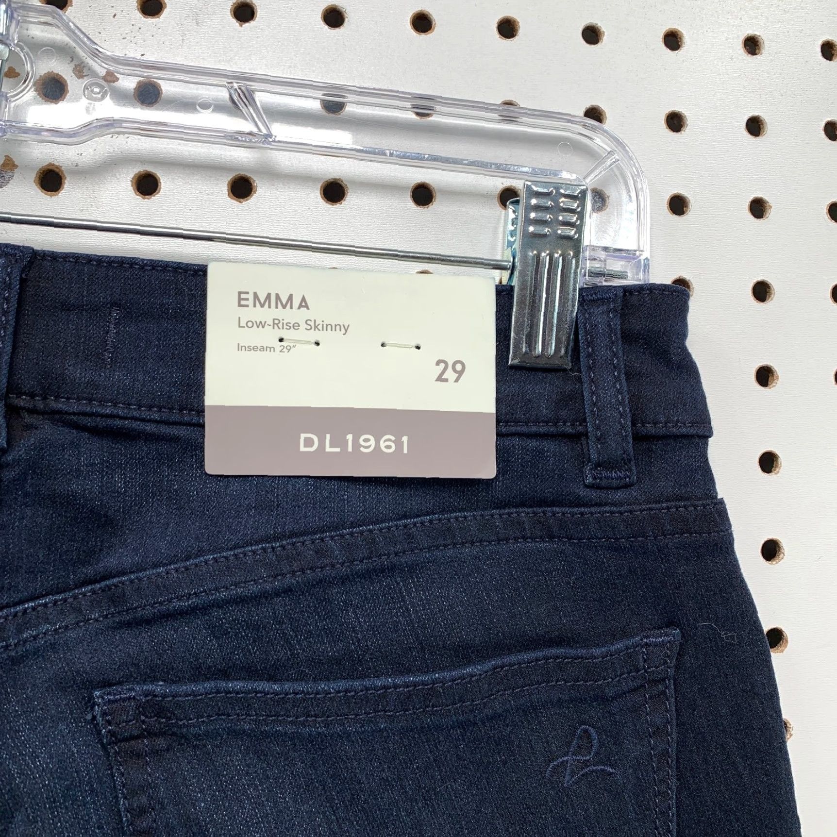 DL1961 DL1961 EMMA Skinny Dark Blue Denim Jeans Womens Regular Size 29x28 Size 29" - 6 Thumbnail