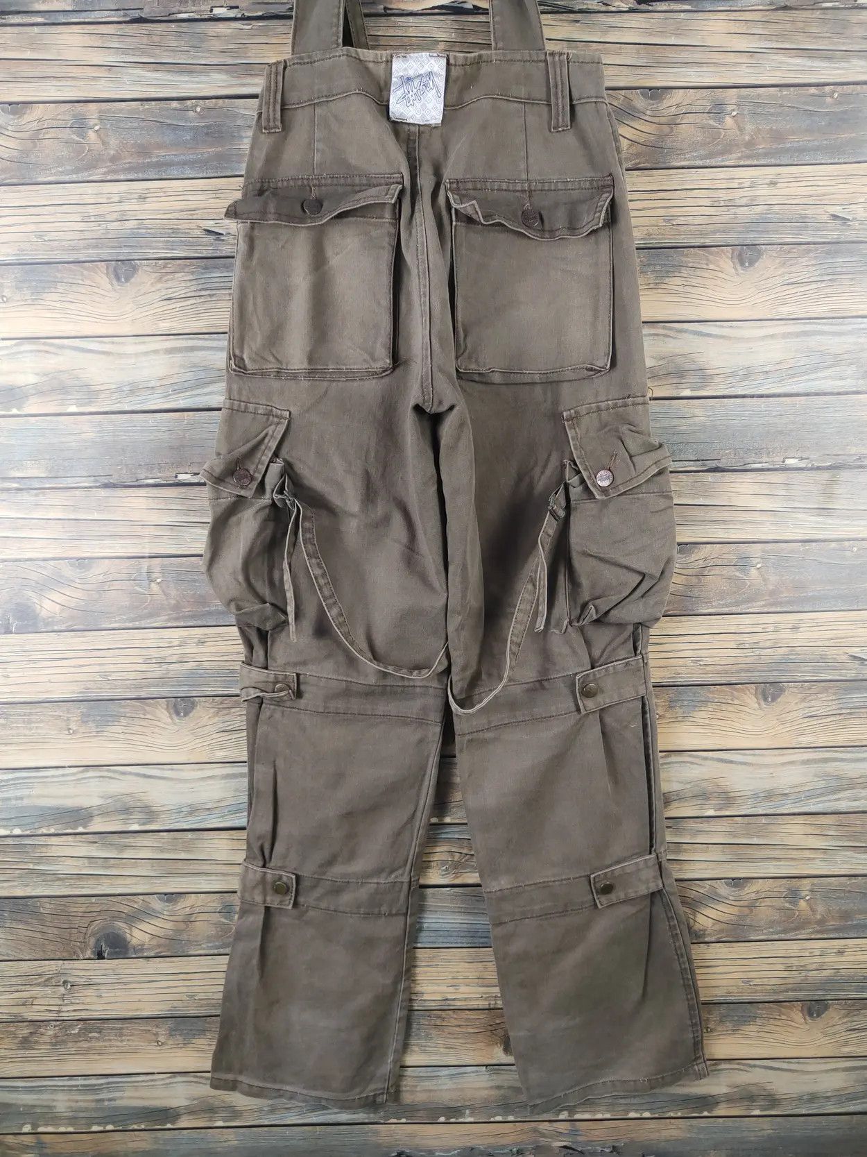 Stussy DL Stussy Olive Multipocket Tactical Jumpsuits cargo #2678 Size US 27 - 1 Thumbnail
