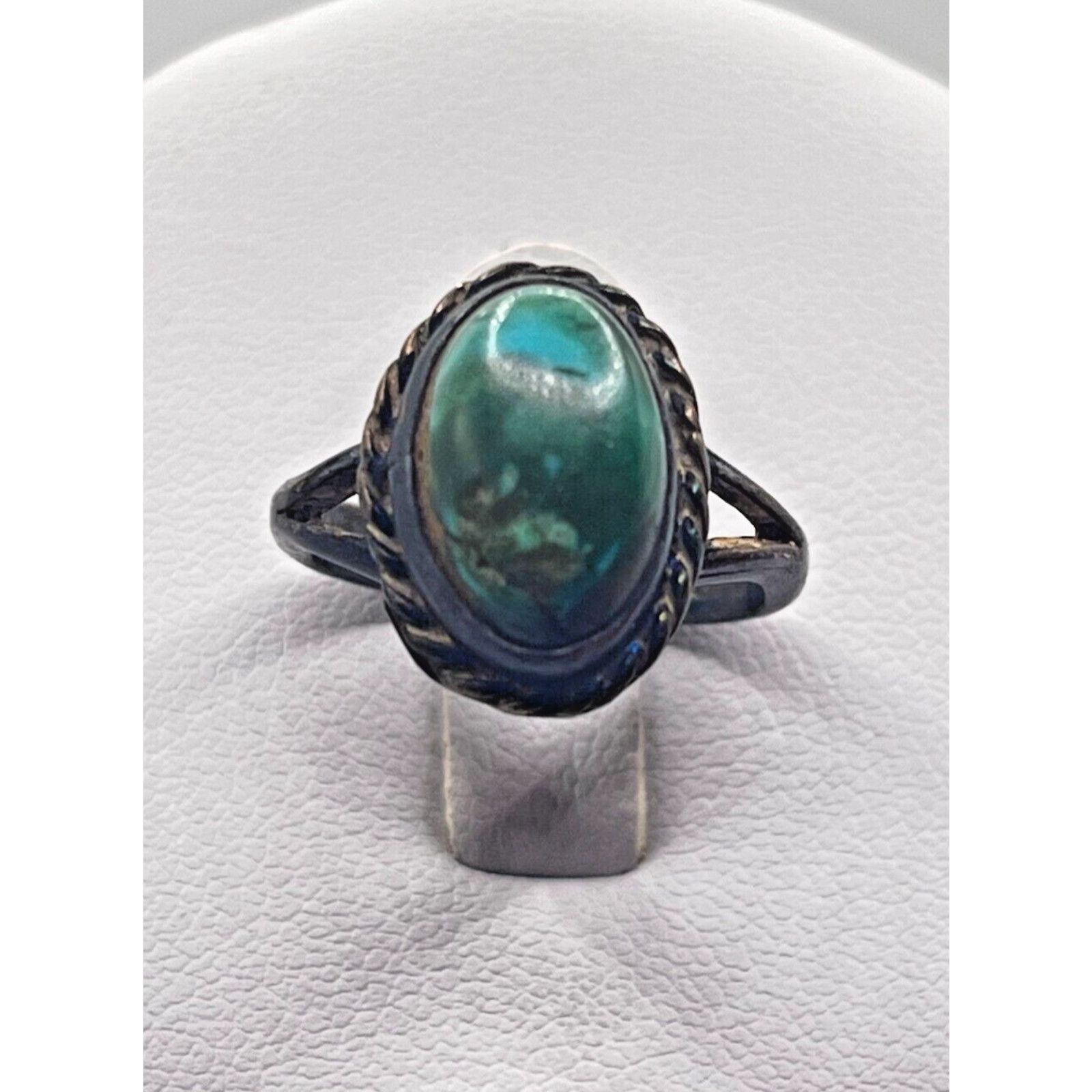 The Unbranded Brand Navajo Kingsman Silver Blend Turquoise Ring Sz: 5.50 Size ONE SIZE - 2 Thumbnail