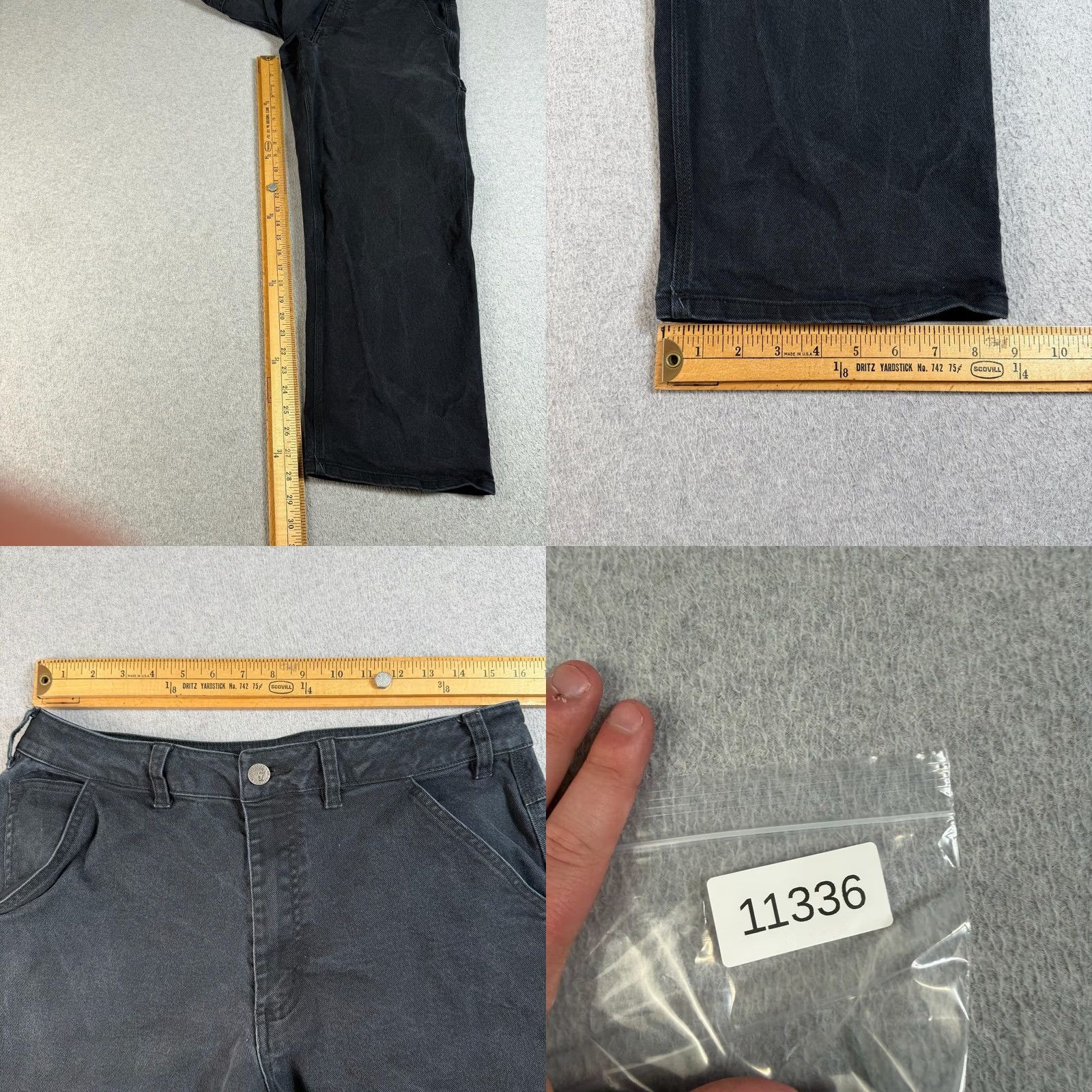Nike Nike Jeans Mens 34x28 Black Relaxed Fit Cargo Denim Streetwear Y2K Size US 34 / EU 50 - 8 Thumbnail