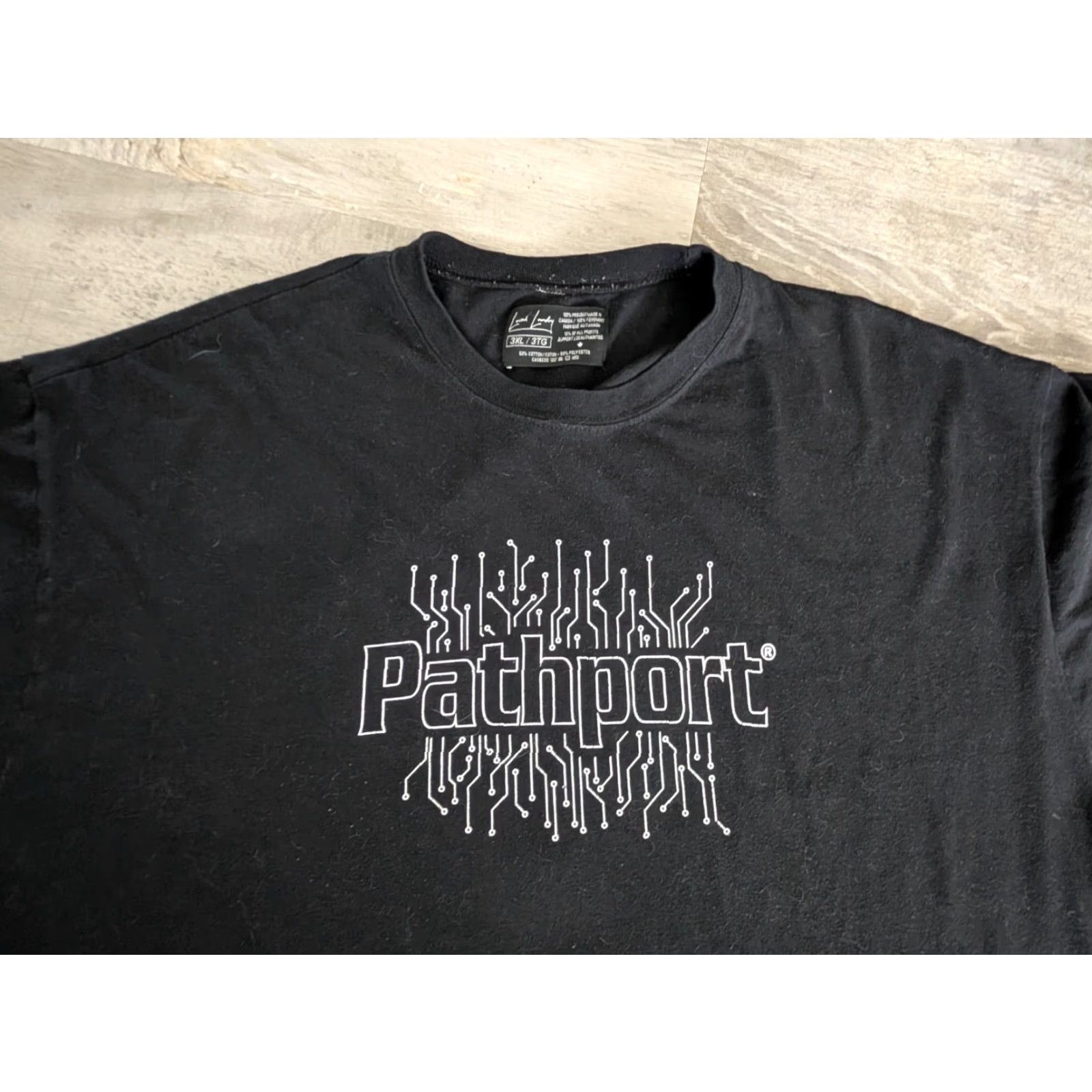 Vintage Local Laundry Collabs Pathport Mens 3XL Black Shirt Made In Canada Size US XXL / EU 58 / 5 - 3 Thumbnail