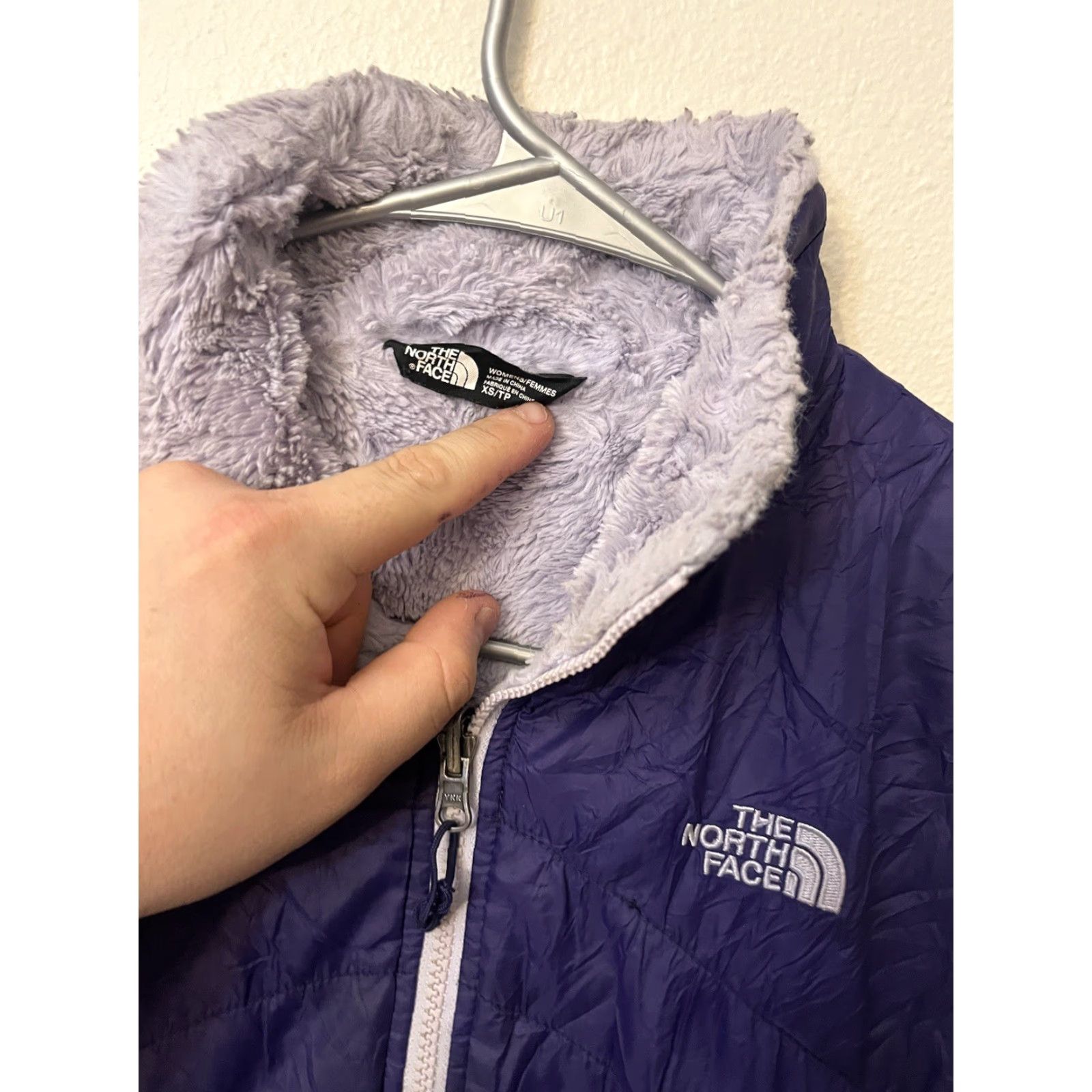 The North Face The North Face Women's Puffer Jacket XS Regular Purple Full Zip Sherpa Lined Size XS / US 0-2 / IT 36-38 - 3 Thumbnail