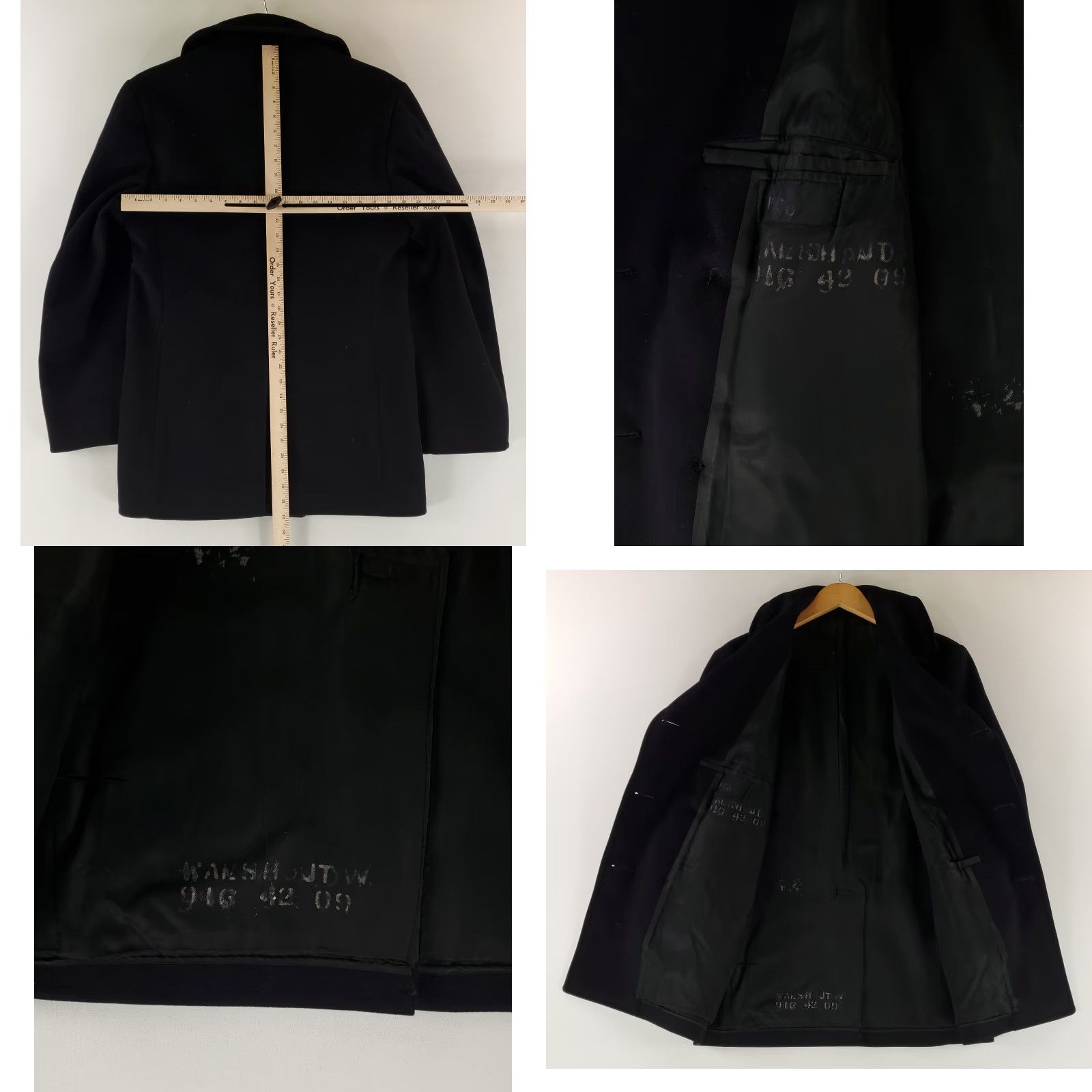 Vintage VINTAGE US Navy Peacoat Jacket WWII 8 Button Navy Blue Mens M 38 Reg Size US XXS / EU 40 - 9 Thumbnail