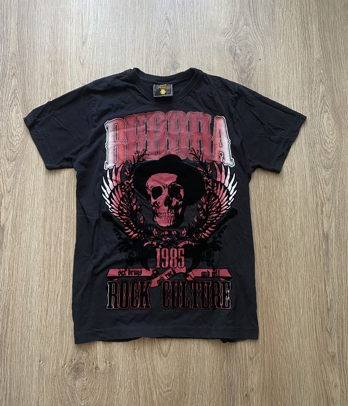 Affliction × Vintage Rare Big Buddha Fishbone Affliction Style Cyber-Y2K Tee Size US S / EU 44-46 / 1 - 1 Thumbnail