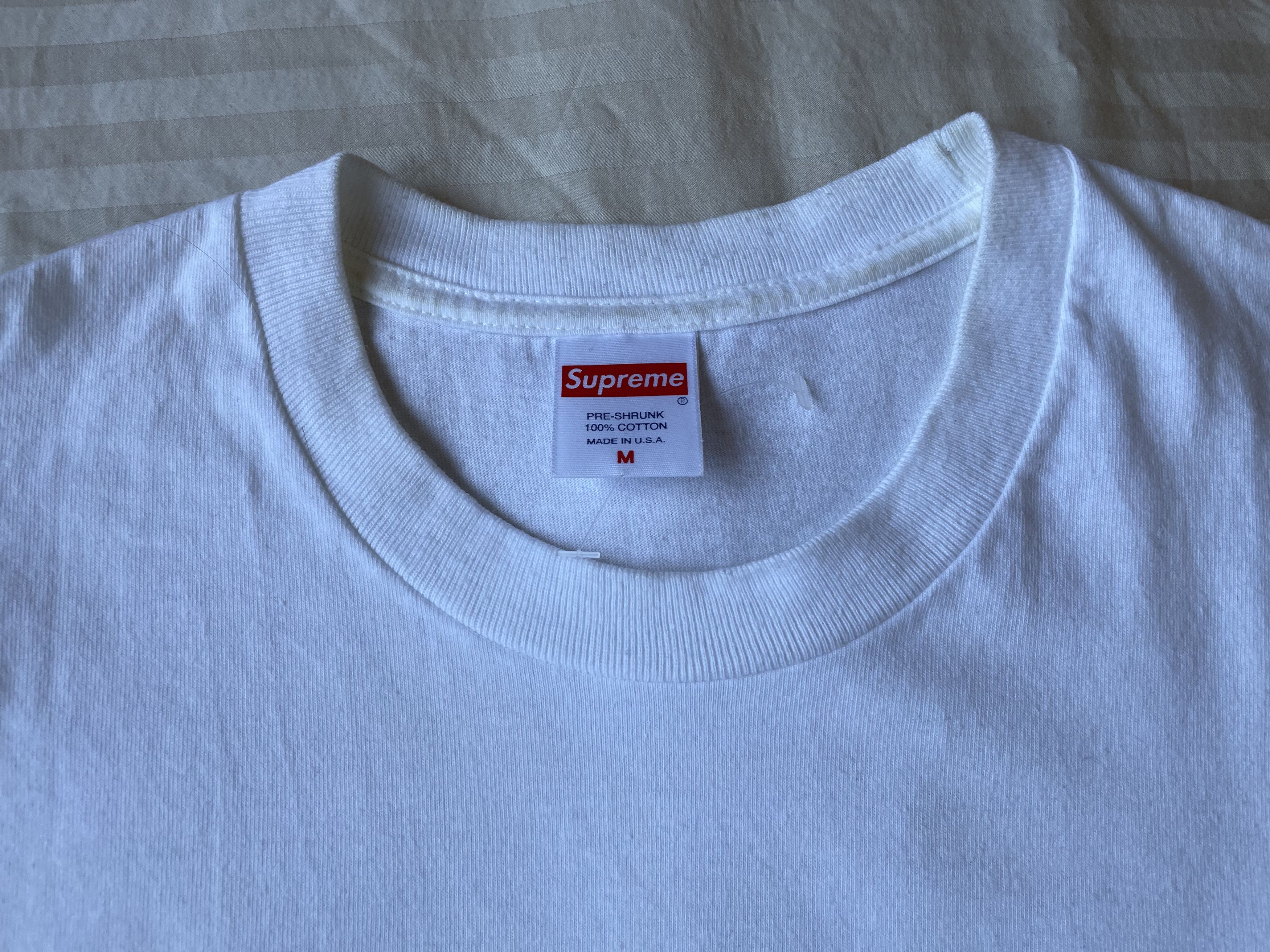 Supreme × Swarovski Supreme Swarovski Box Logo Tee White Size US M / EU 48-50 / 2 - 4 Thumbnail