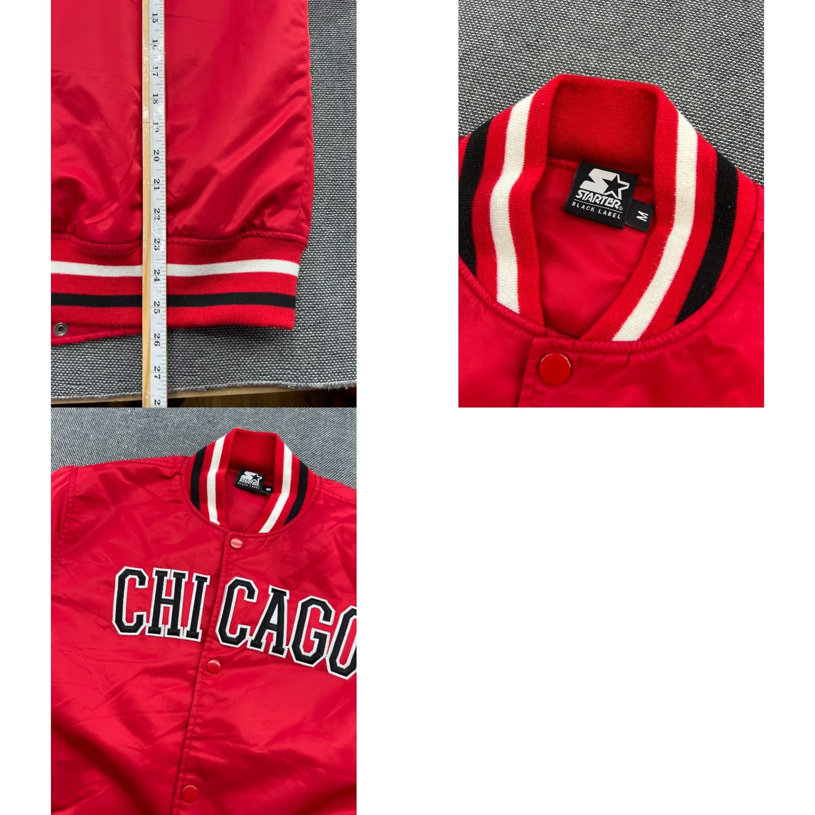 Starter Chicago Bulls Starter Black label Varsity Satin Bomber Jacket Mens M Red Nike Shirt Size US M / EU 48-50 / 2 - 8 Thumbnail
