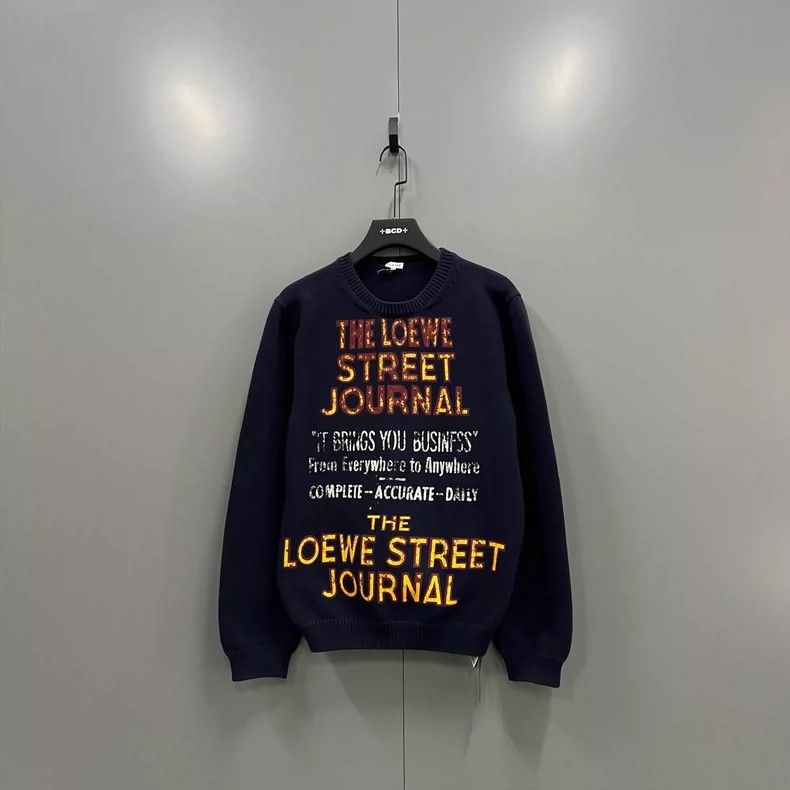 Loewe LOEWE Street Journal Crewneck Sweater - dmc Size US L / EU 52-54 / 3 - 1 Thumbnail