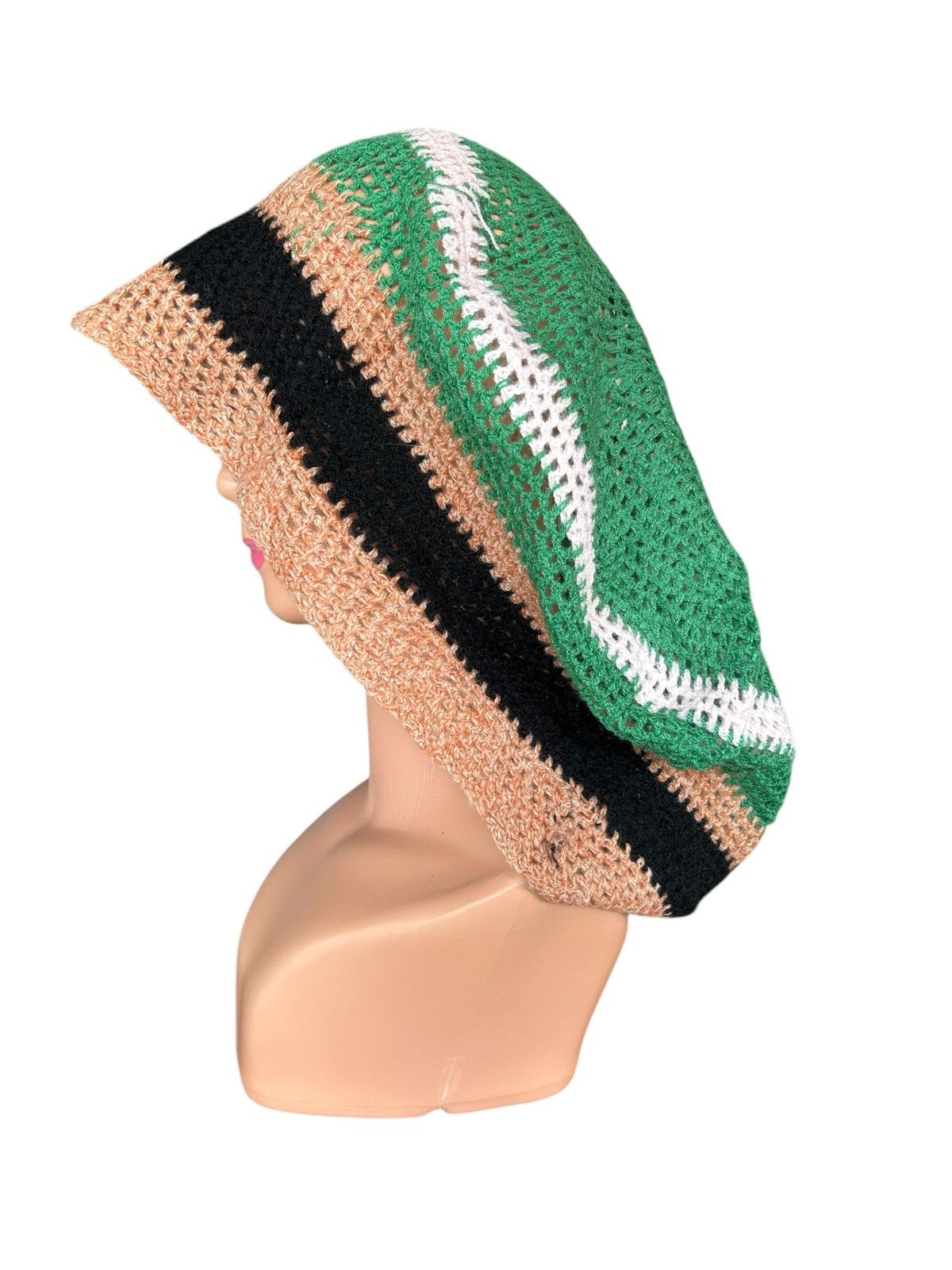 Japanese Brand × Kapital × Vintage Crochet Knitted Handmade Rare Big Beanie Hats Size ONE SIZE - 2 Thumbnail