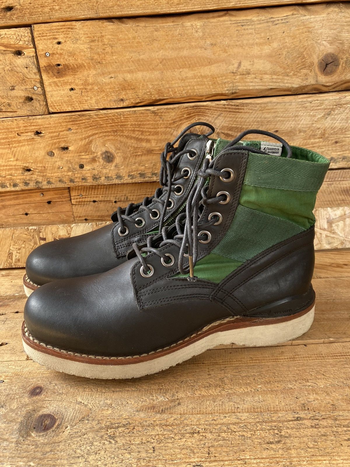 Visvim Visvim 7 hole 73 folk boots,tan black zipper boots US7 Size US 7 / EU 40 - 4 Thumbnail