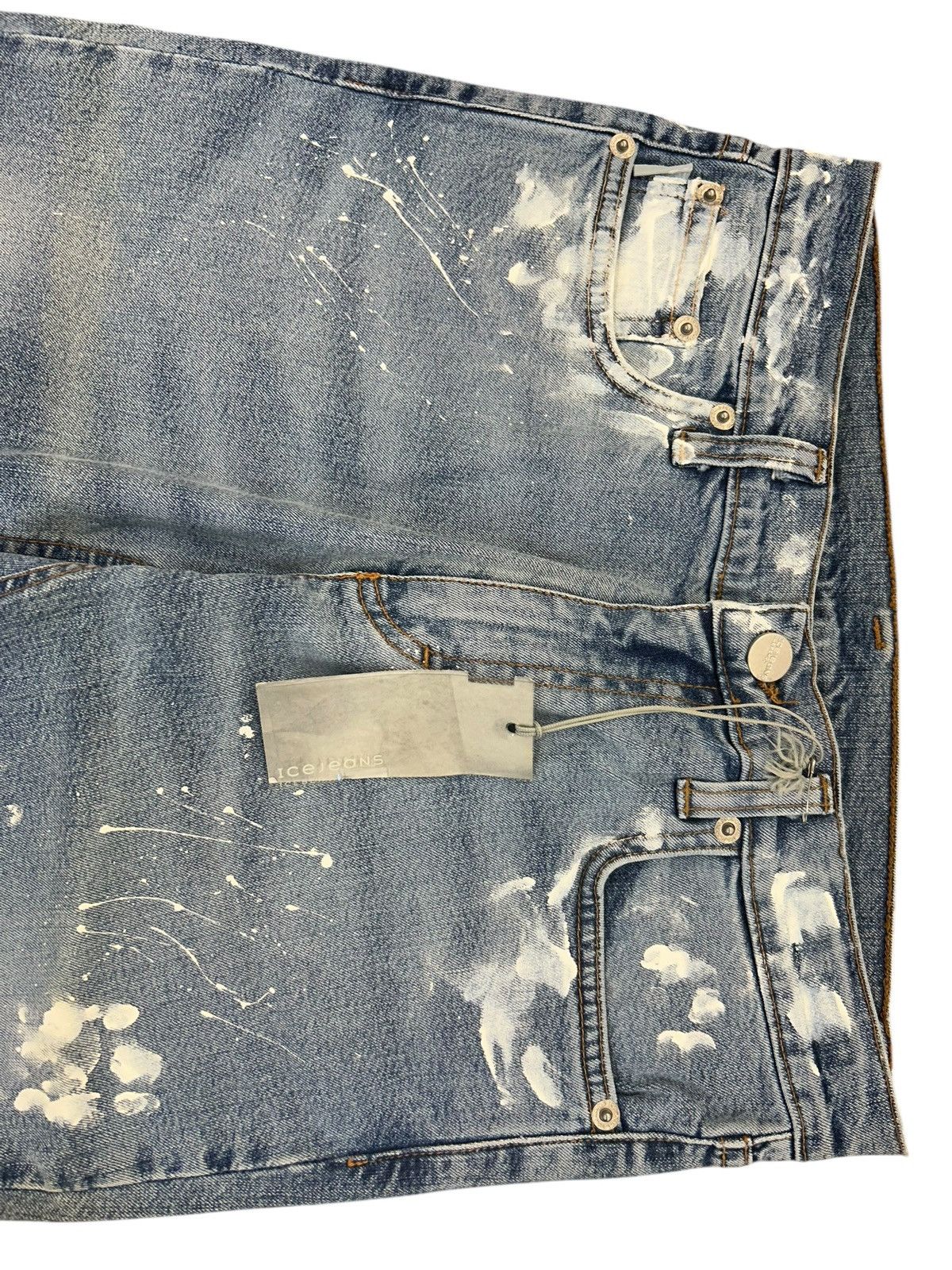 Iceberg VINTAGE Iceberg Icejeans "Painter" Splatter Flare Jeans Size 27" / US 4 / IT 40 - 5 Thumbnail