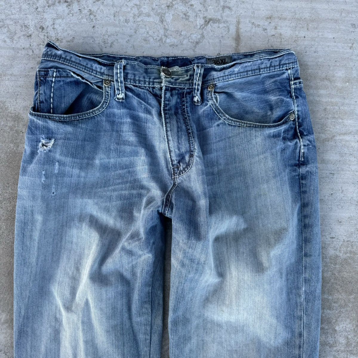 BKE × JNCO × Southpole Vintage Y2K Thrashed Baggy Loose BKE Skater Jeans 34 Size US 34 / EU 50 - 2 Thumbnail