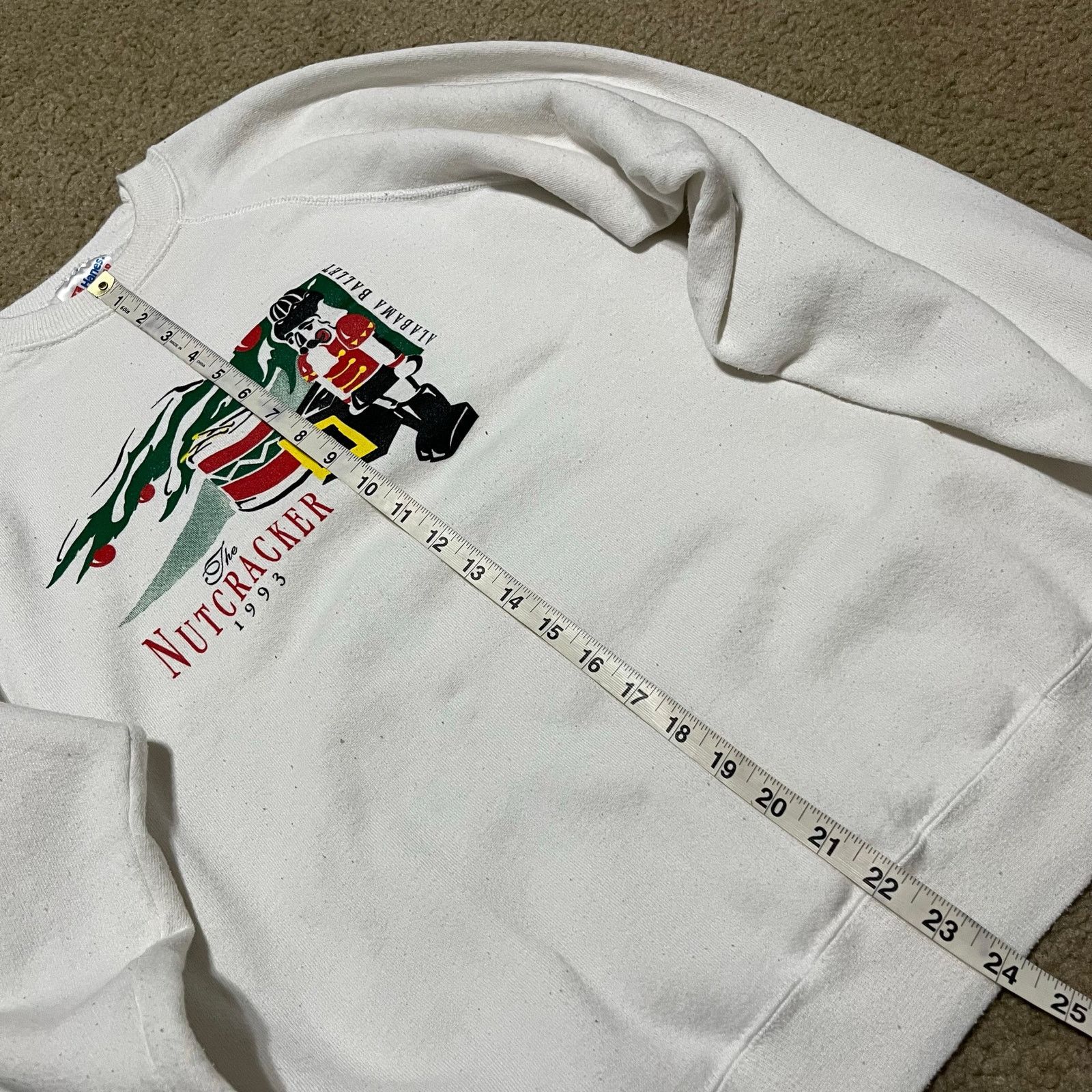 Hanes Vintage 1993 The Nutcracker Graphic White Crewneck XL Size US XL / EU 56 / 4 - 5 Thumbnail