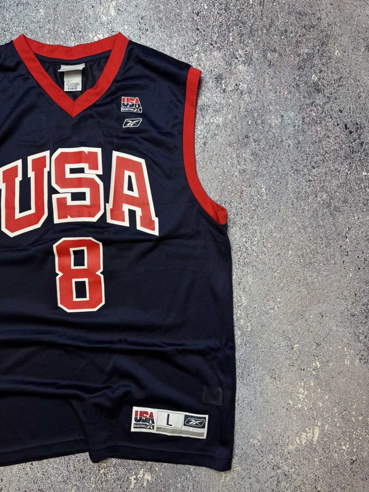 NBA × Reebok × Vintage KOBE BRYANT 8 USA BASKETBALL VINTAGE REEBOK JERSEY Size US L / EU 52-54 / 3 - 2 Thumbnail