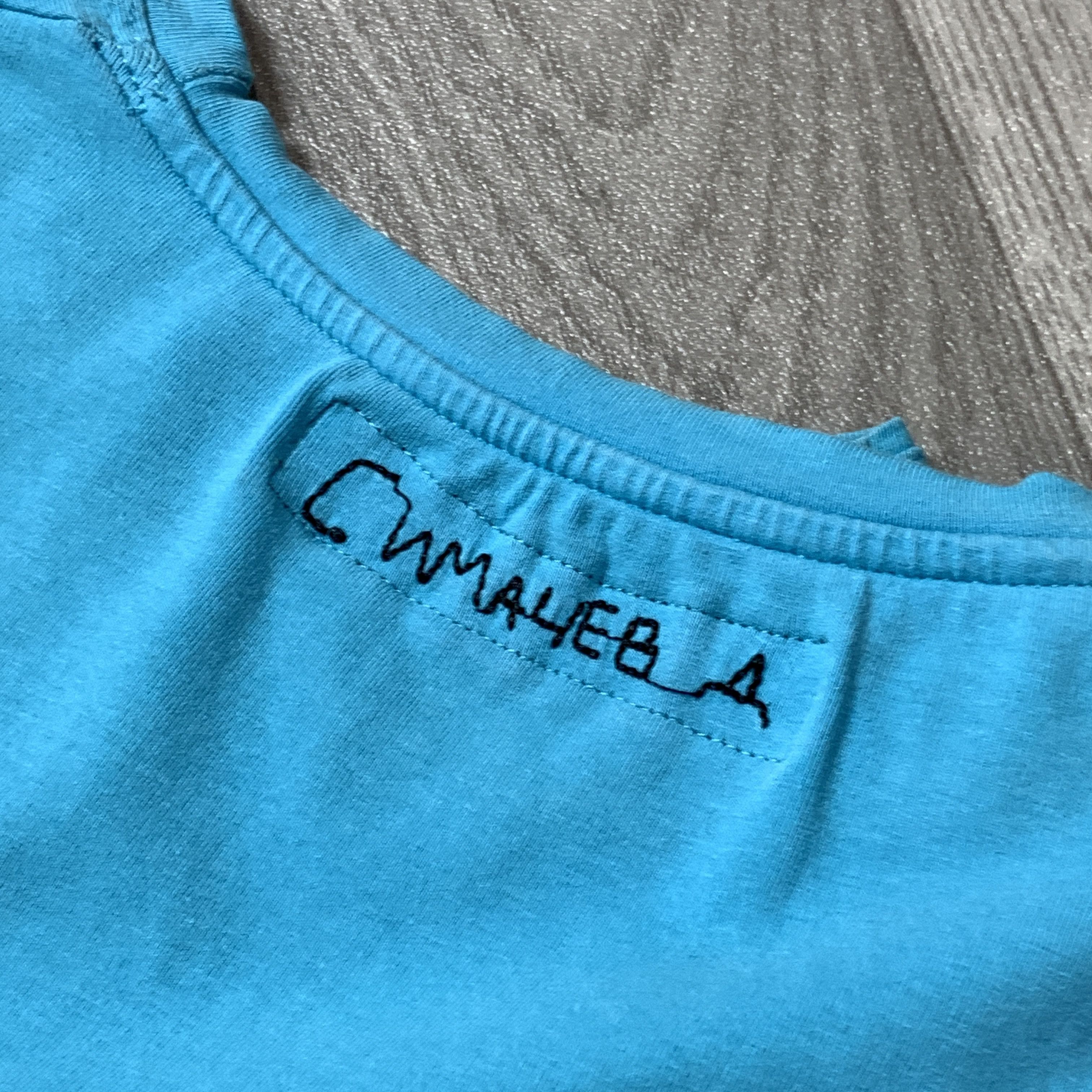 Denis Simachev Rare Denis Simachev Y2K Blue Graphic Tank Top Tee Shirt Size M / US 6-8 / IT 42-44 - 5 Thumbnail