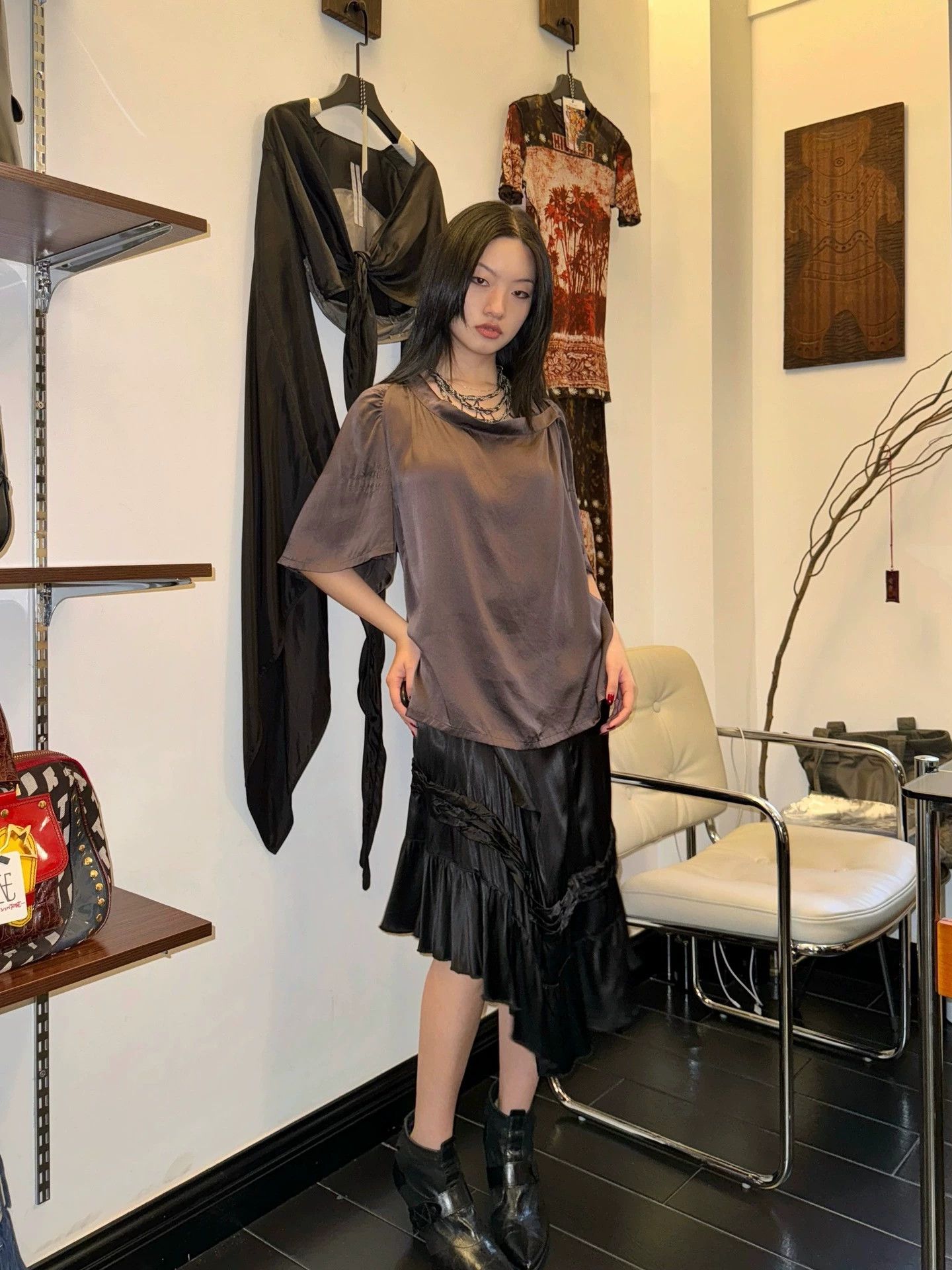 Dries Van Noten Dries Van Noten Silk Butterfly Sleeve Top 40 (Print Mark) Size S / US 4 / IT 40 - 5 Thumbnail