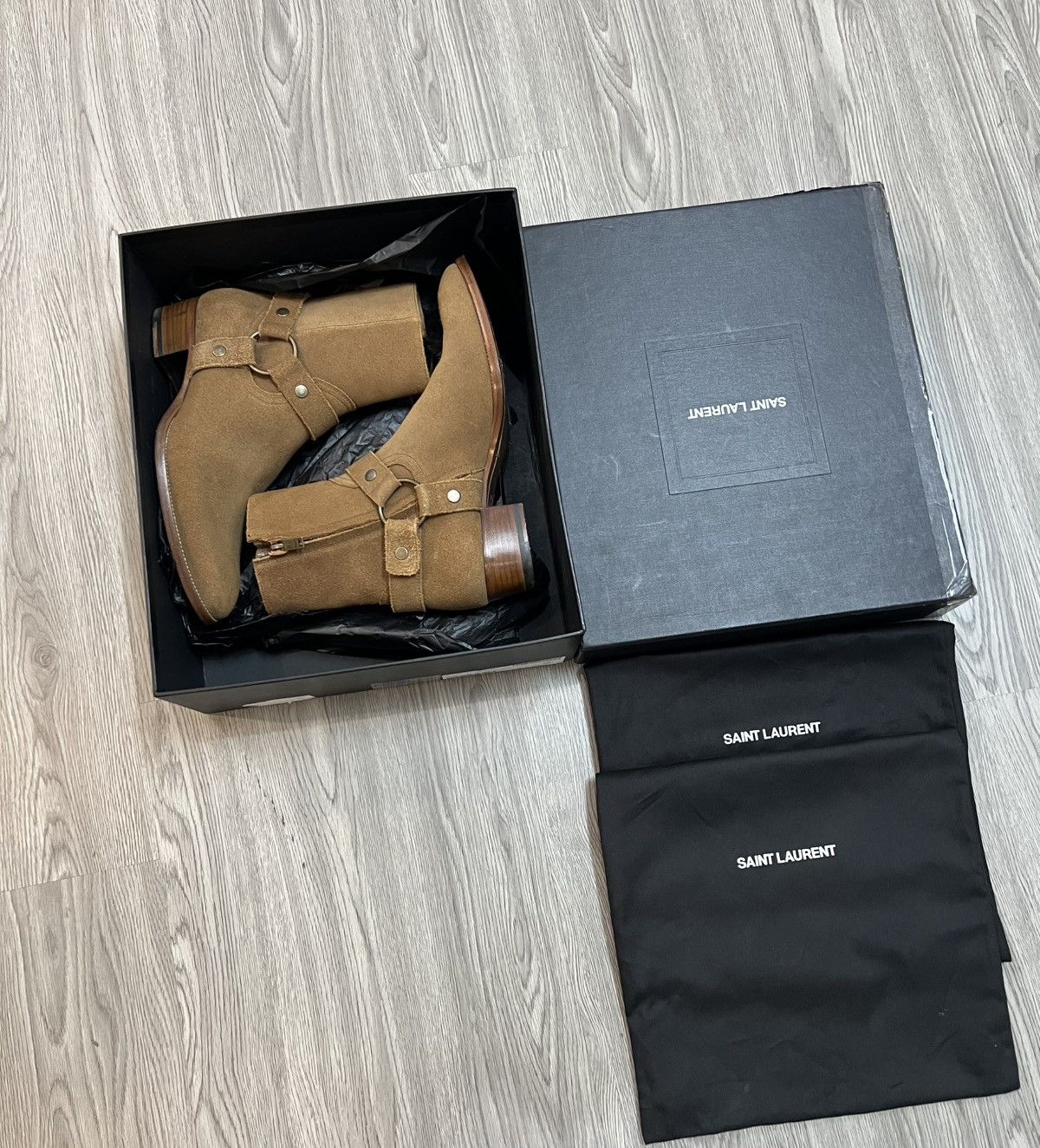 Saint Laurent Paris Saint Laurent Wyatt Harness Tobaco Boots Size US 7 / EU 40 - 4 Thumbnail