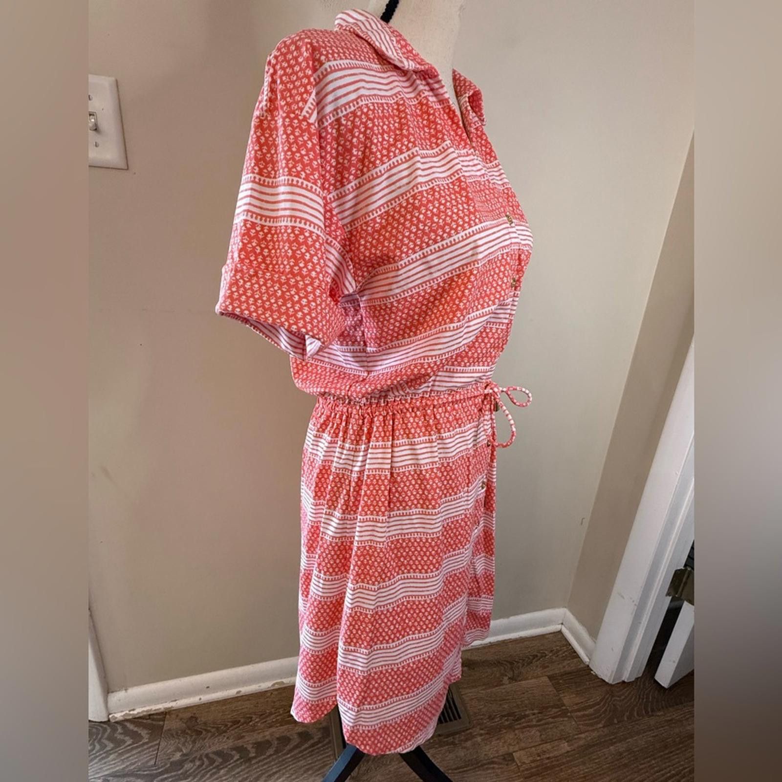 Other Cabana Life floral striped soft stretch midi short dress SM Size S / US 4 / IT 40 - 2 Thumbnail