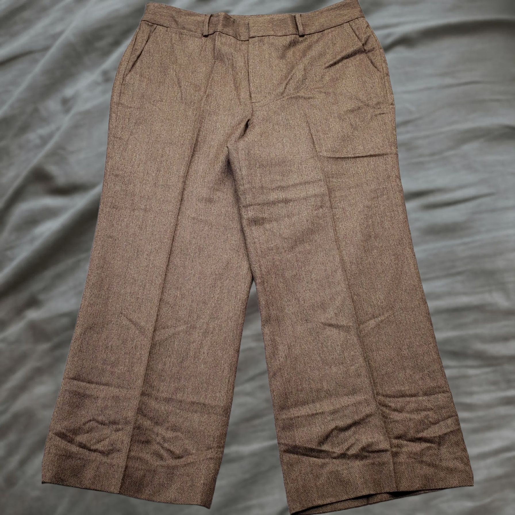 Ralph Lauren Lauren Ralph Lauren Chino Pants Womens 16 Brown Flat Front Wide Leg Hook & Eye Size 38" / US 16 / IT 52 - 1 Thumbnail