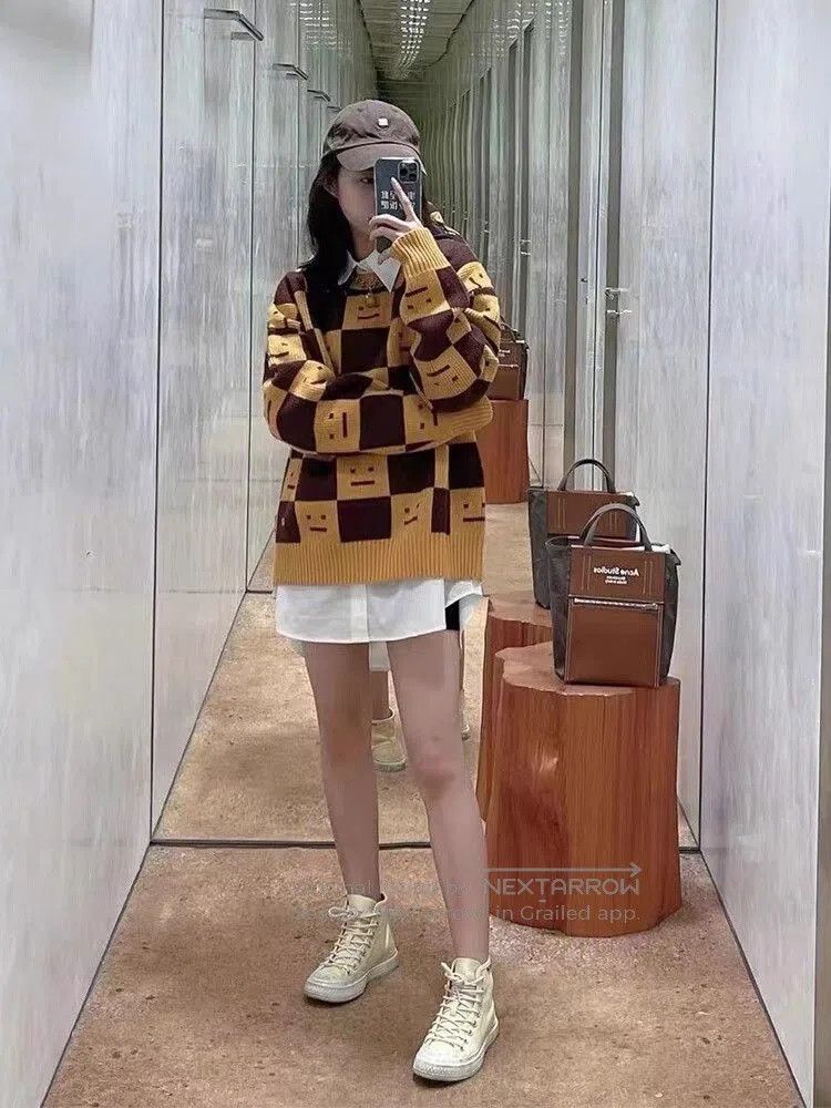 Acne Studios Acne Studios Checkered Knit Sweater. Size XS / US 0-2 / IT 36-38 - 2 Thumbnail