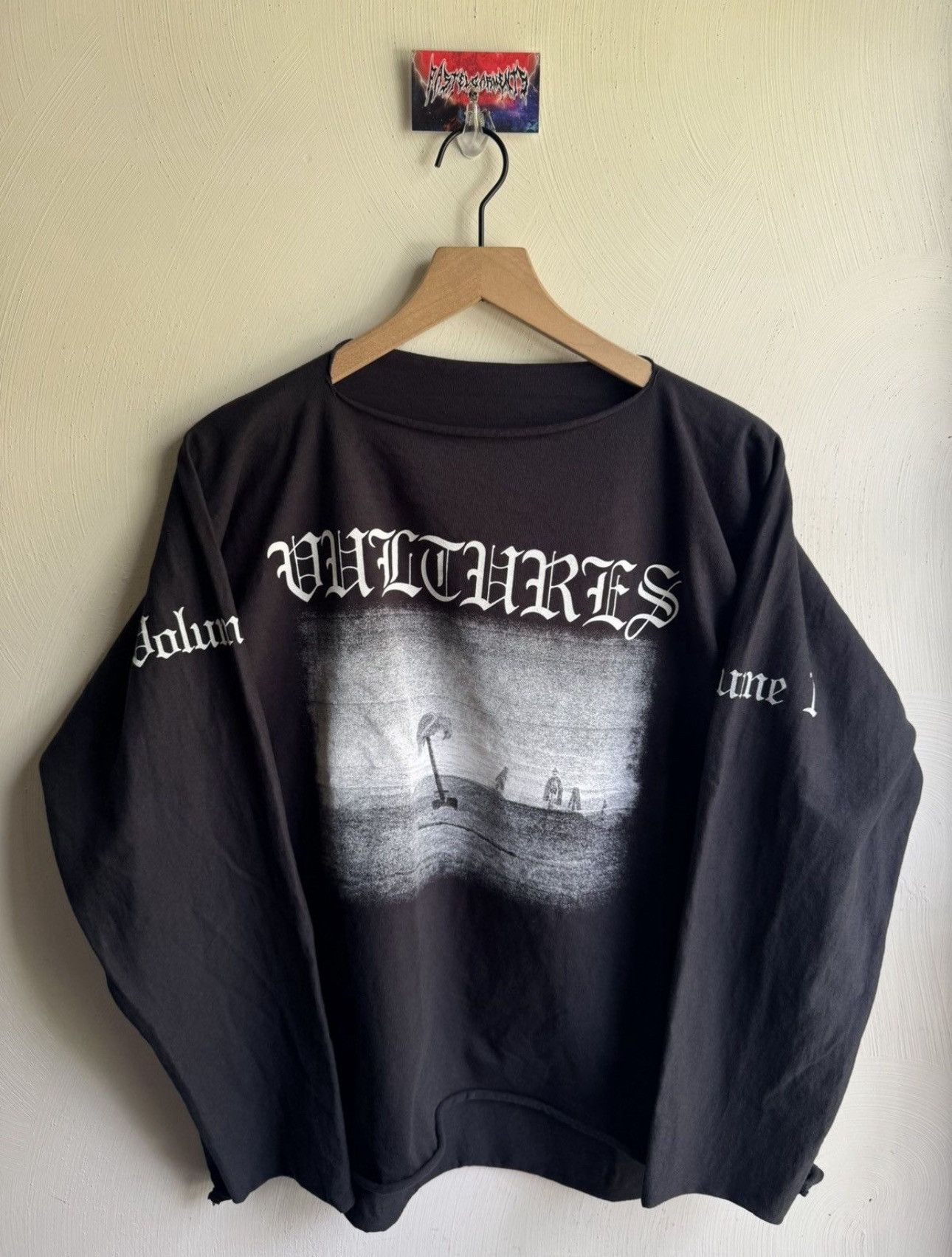 Yeezy Vultures Album Cover Long Sleeve Tee Black Size