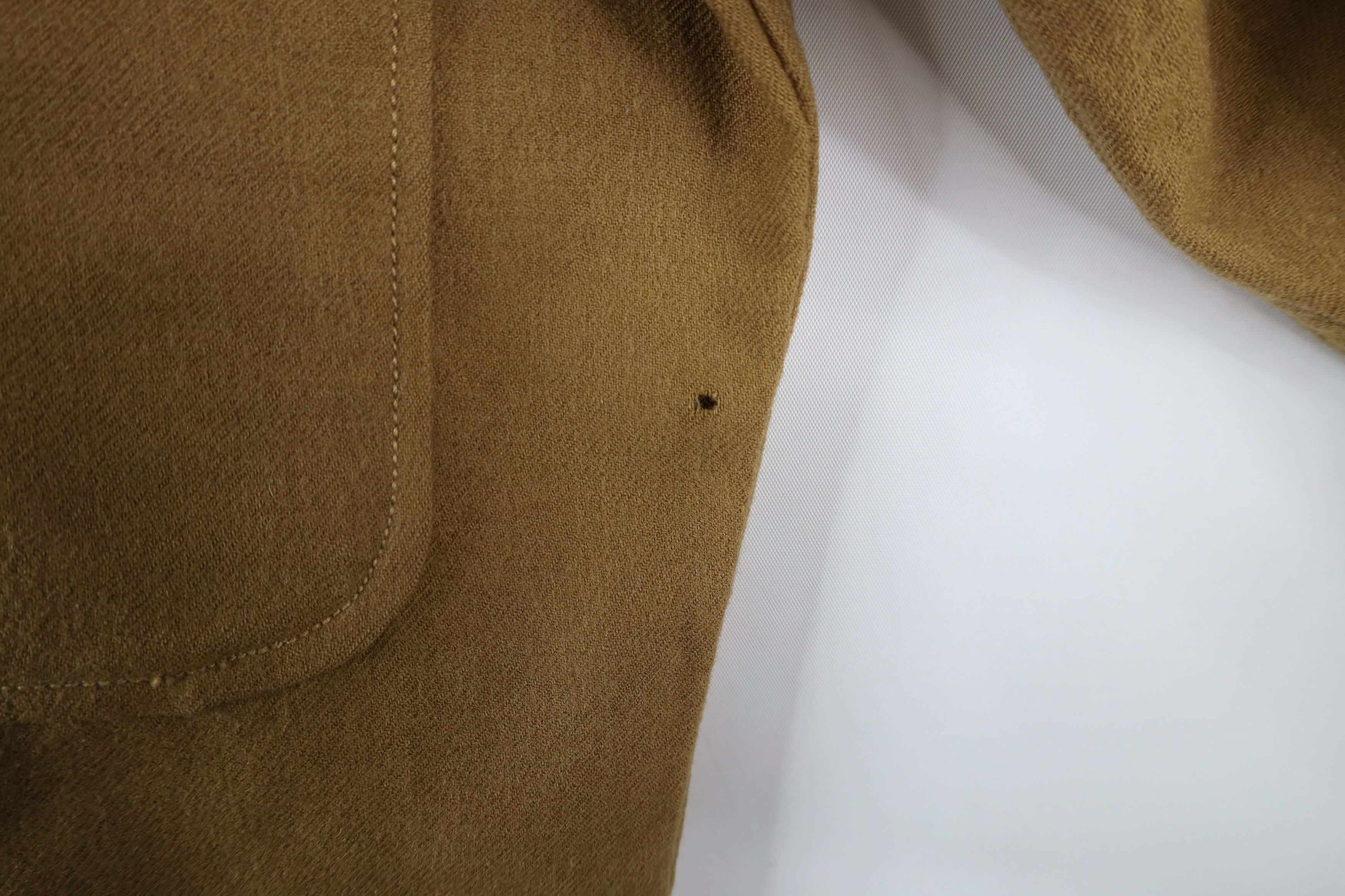 Vintage Vintage 40s WWII Wool Military Field Button Shirt Beige USA Size US L / EU 52-54 / 3 - 8 Thumbnail