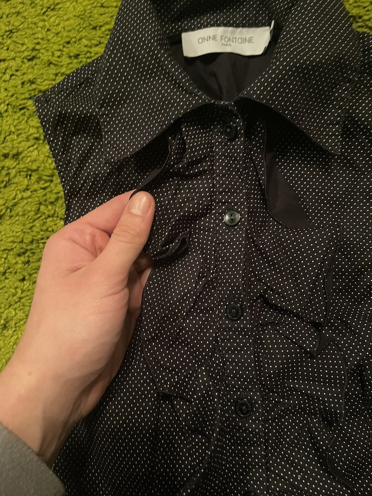 ANNE FONTAINE × Designer Anne Fontaine avant garde polka dot corset blouse Size S / US 4 / IT 40 - 3 Thumbnail