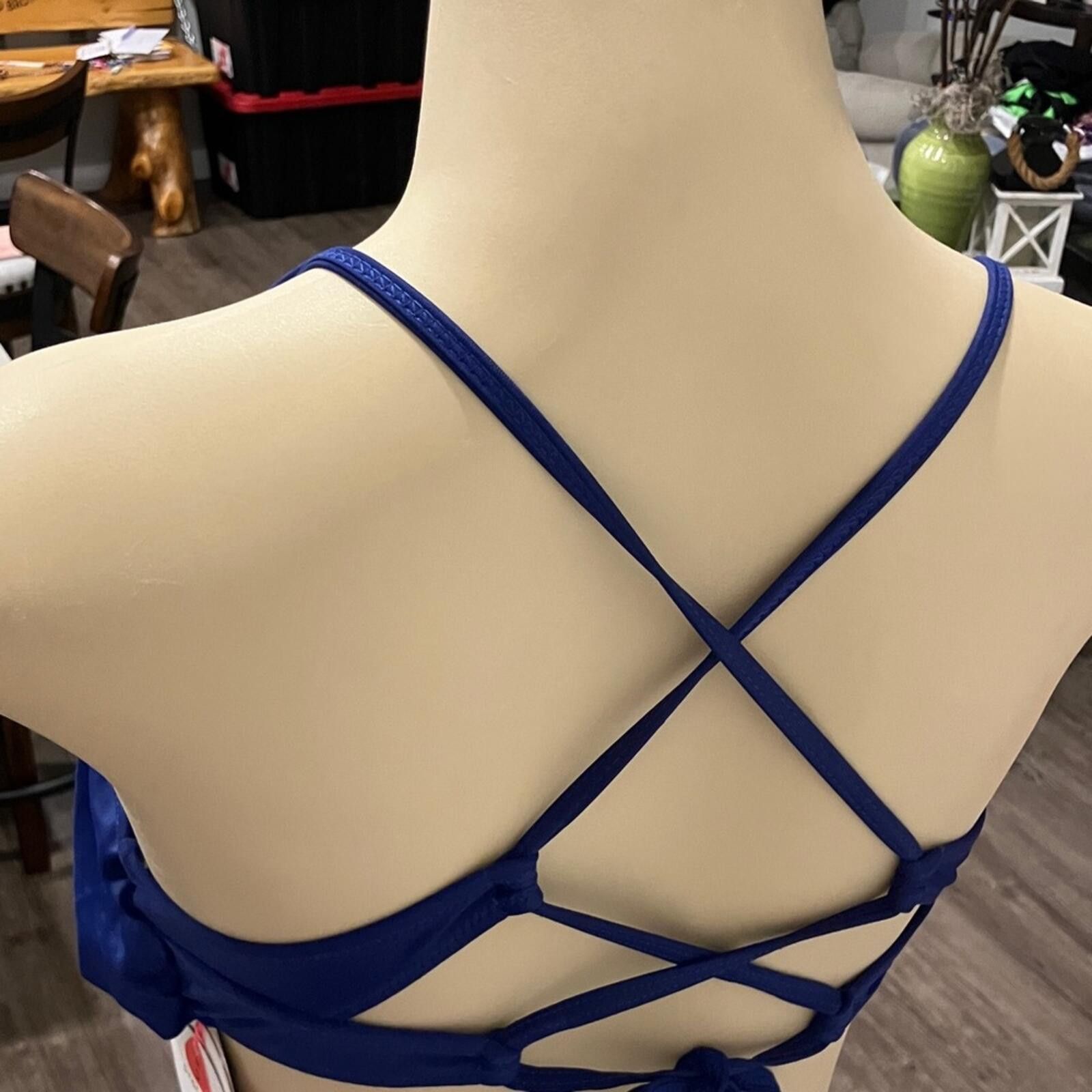 Other NWT Profile By Gottex Navy Flounce Bikini Set Size ONE SIZE - 6 Thumbnail