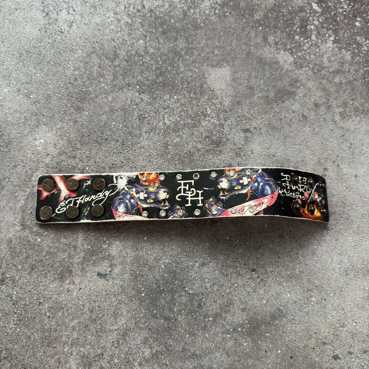 Christian Audigier × Ed Hardy Ed hardy by Christian Audigier Leather Bracelet Size ONE SIZE - 1 Thumbnail
