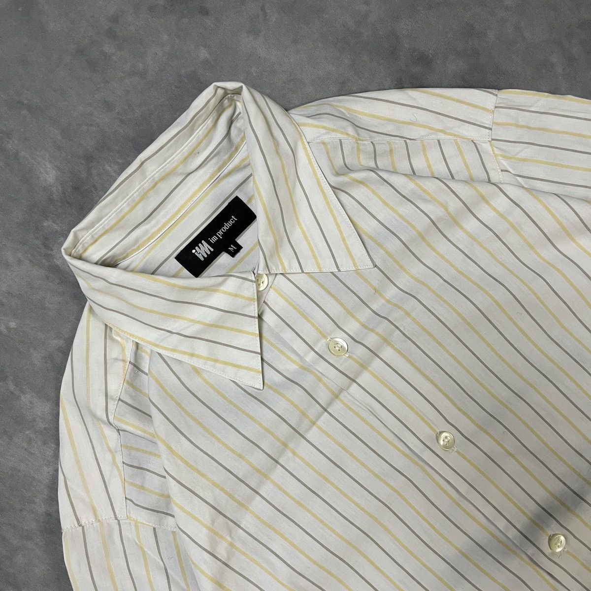 Issey Miyake Issey Miyake Vintage Yellow Stripe Button Up Shirt Classic Size US M / EU 48-50 / 2 - 2 Thumbnail