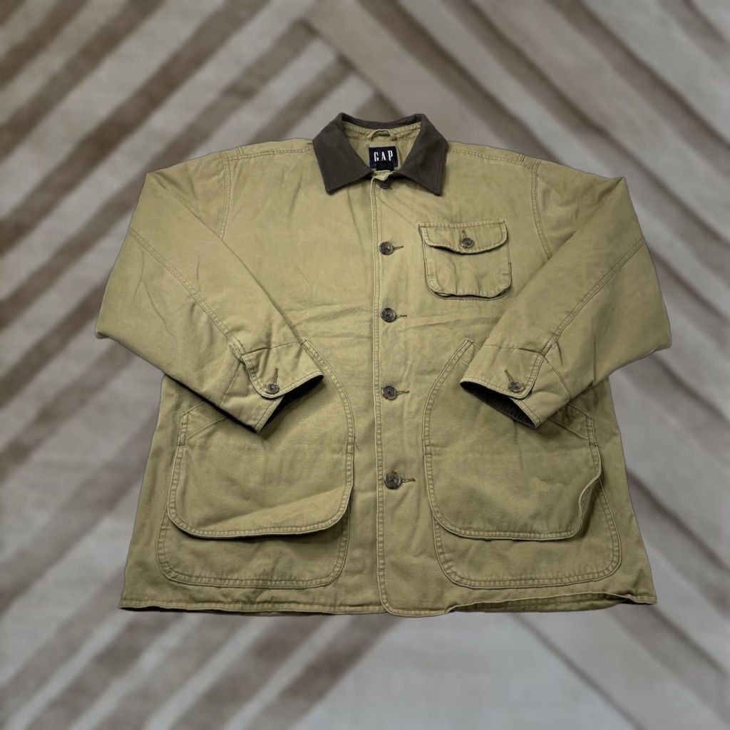 Gap VINTAGE Gap Jacket Mens M Corduroy Quilted Lined Coat Barn Chore Beige Size US M / EU 48-50 / 2 - 1 Thumbnail