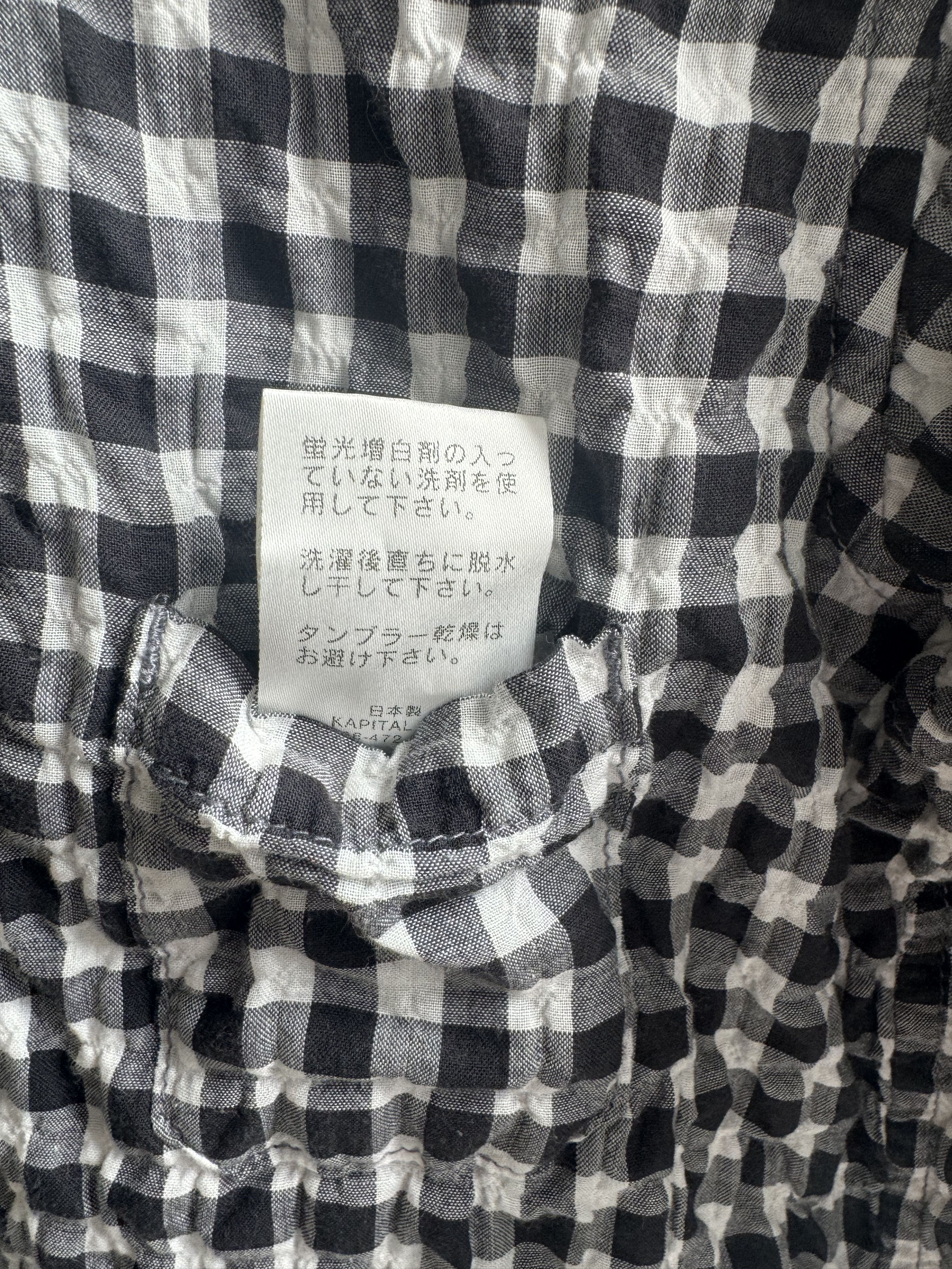 Kapital Kapital Black/White Gingham Check Shirt Size S / US 4 / IT 40 - 4 Thumbnail