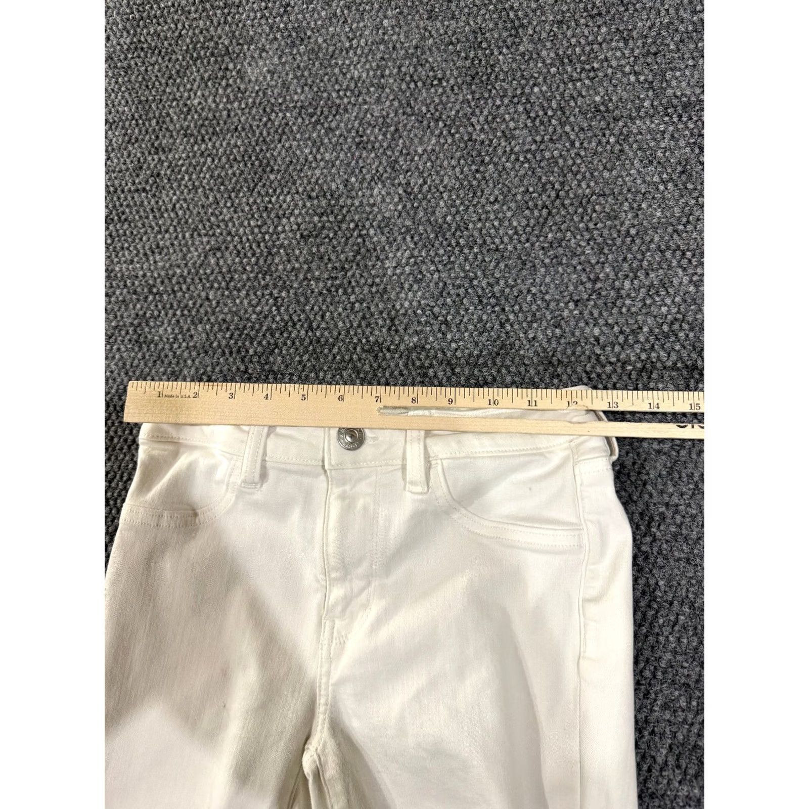 American Eagle Outfitters American Eagle jegging jeans Womens 4 Short White Distressed Stretch Denim Ankle Zip Pockets Slim 5-Pocket Size 27" / US 4 / IT 40 - 6 Thumbnail