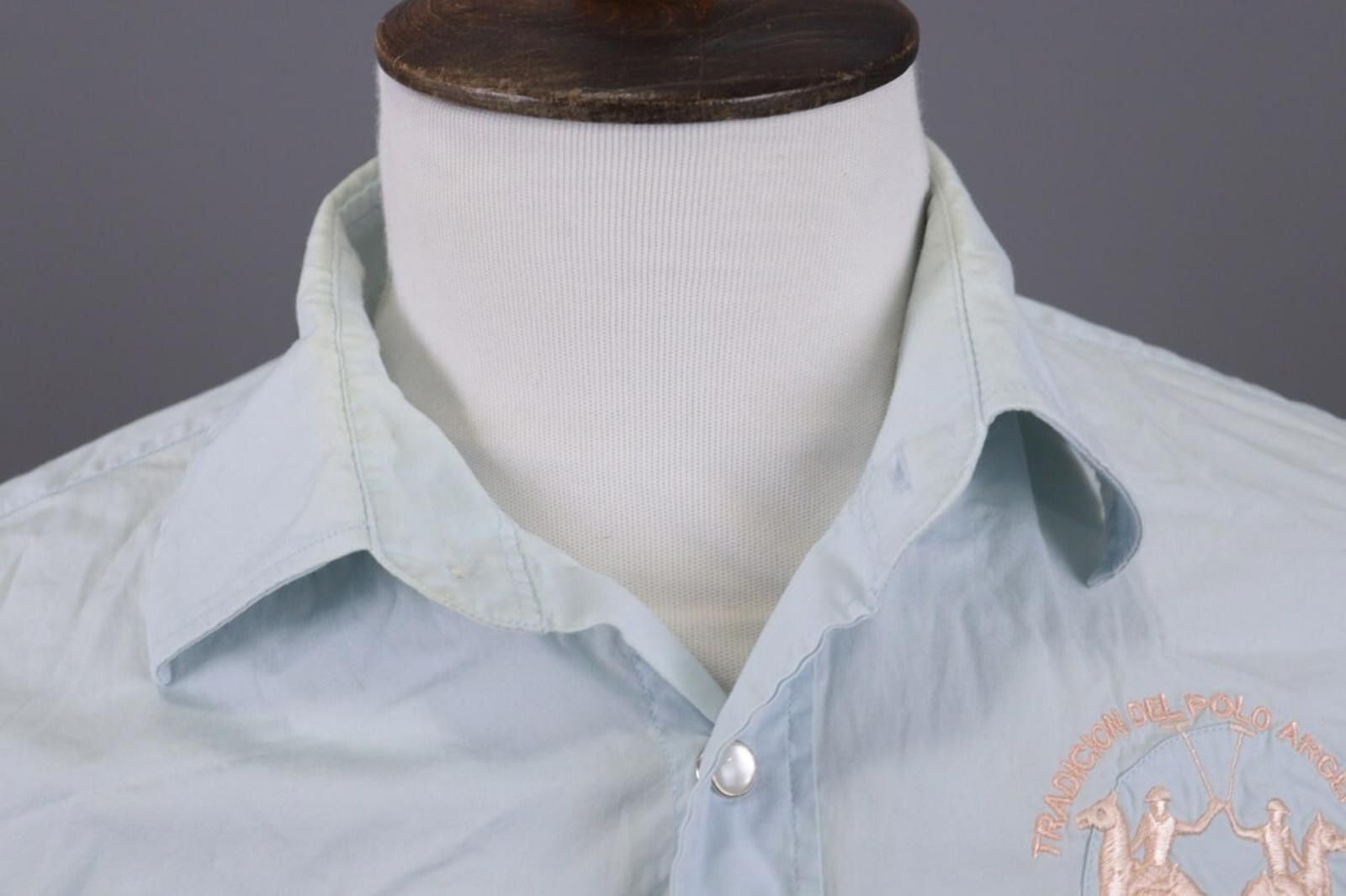La Martina La Marina Buenos Aires Blue Button Down Shirt Size XXL Size US XXL / EU 58 / 5 - 5 Thumbnail