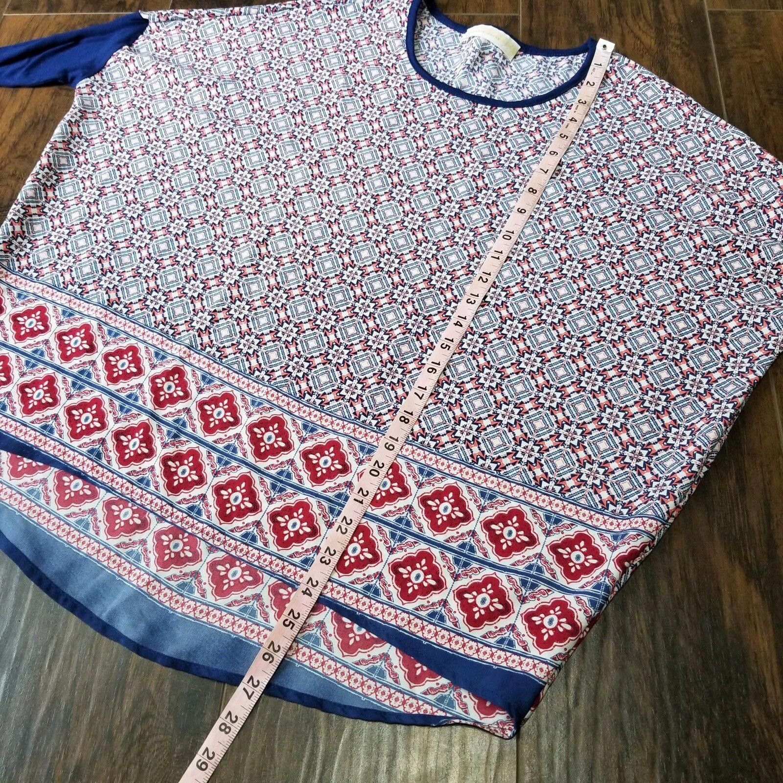 Designer Magnolia South Top Size Small Dolman 3/4 Sleeves Geometric Size S / US 4 / IT 40 - 6 Thumbnail