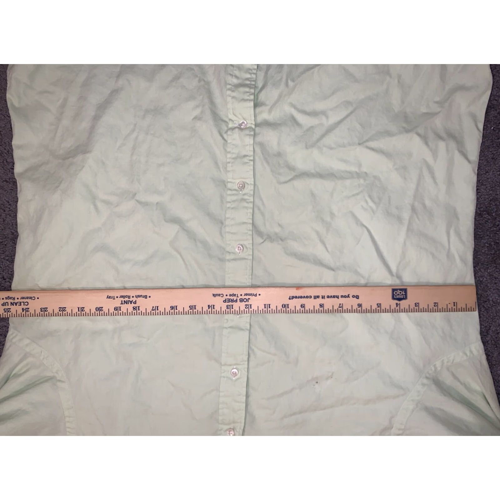 Polo Ralph Lauren VINTAGE Polo Ralph Lauren Mens Regent Dress Shirt GREEN Plaid CUSTOM Fit 17.5 34 White Trim Classic Fit Size 48R - 6 Thumbnail