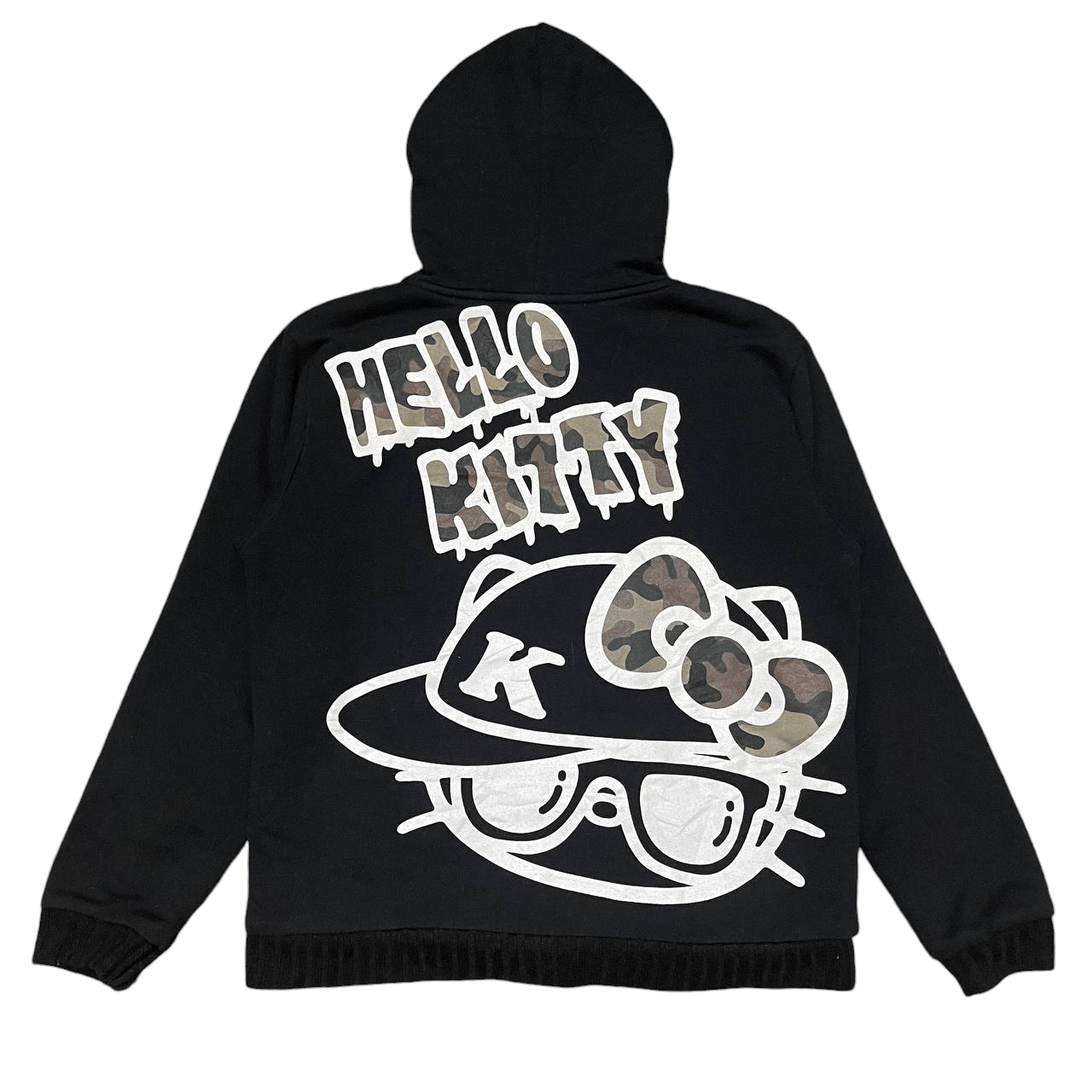 Anime Vintage Hello Kitty Camo Zipper Hoodie Size US L / EU 52-54 / 3 - 1 Thumbnail