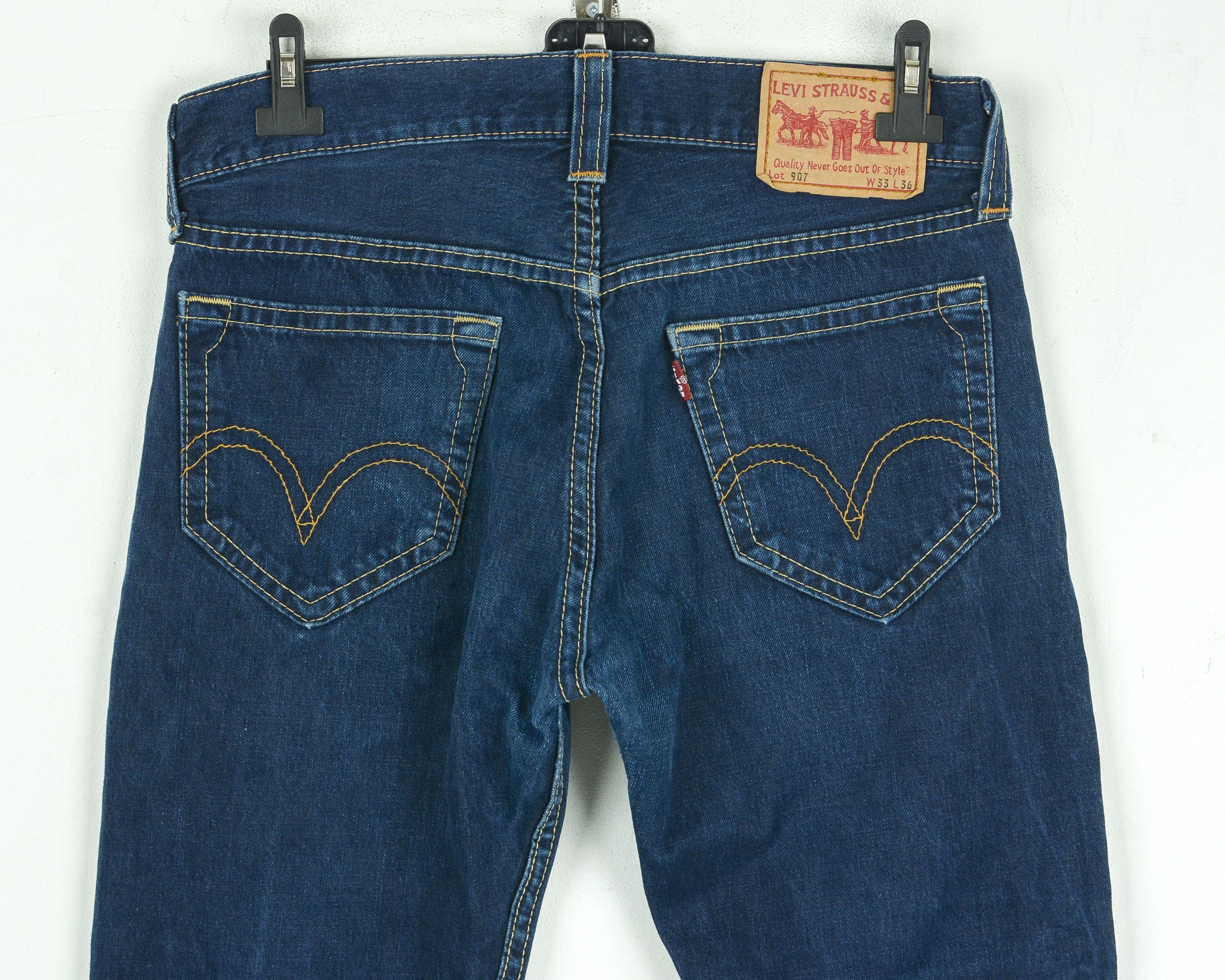 Levi's 907 Mens W33 L30 Regular Tapered Jeans Denim Pants Trousers Size US 33 - 9 Thumbnail