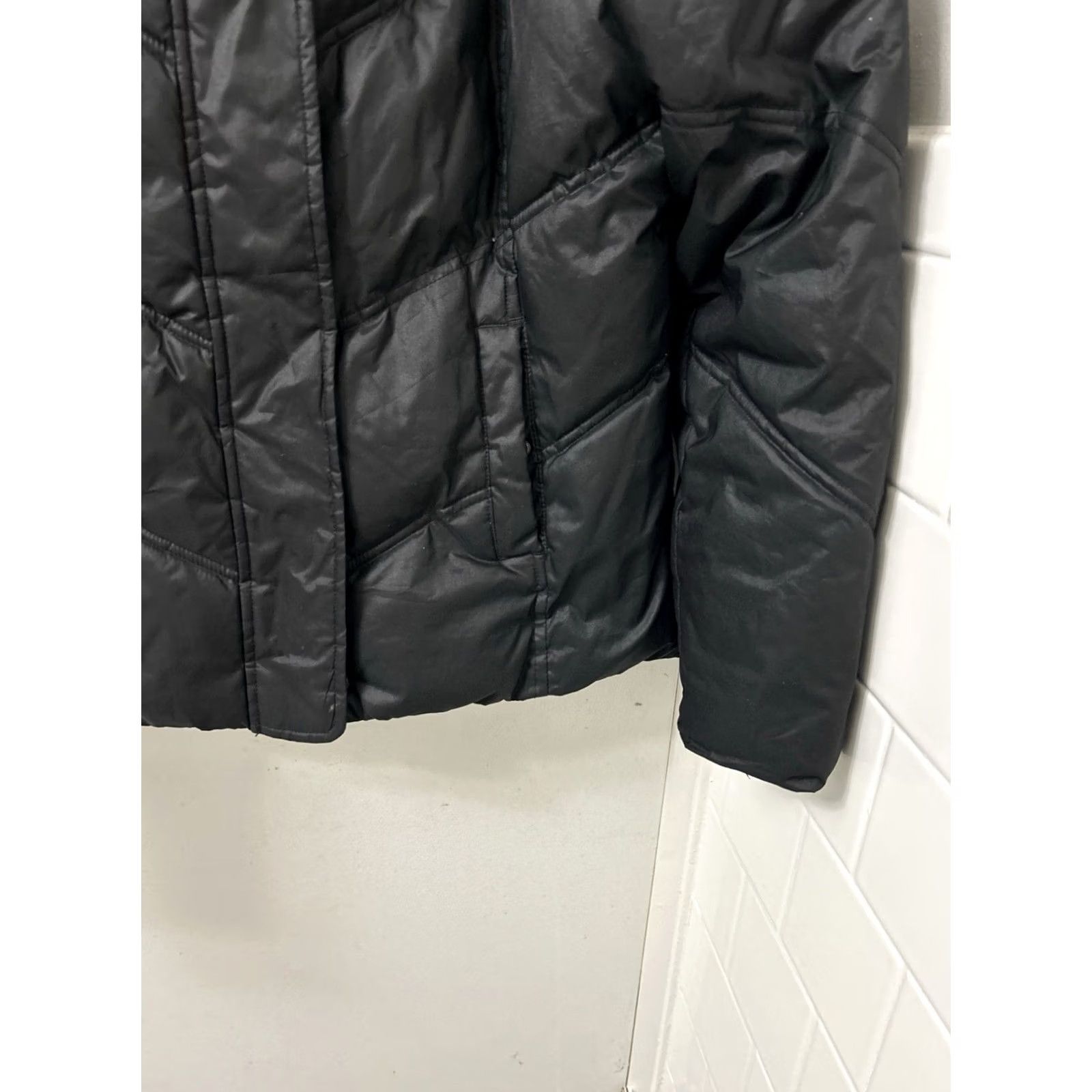 Gap Gap Puffer Jacket Womens M Black Full Zip Quilted L/S Pockets Zipper Winter Fall Casual Travel Men? No Size M / US 6-8 / IT 42-44 - 5 Thumbnail