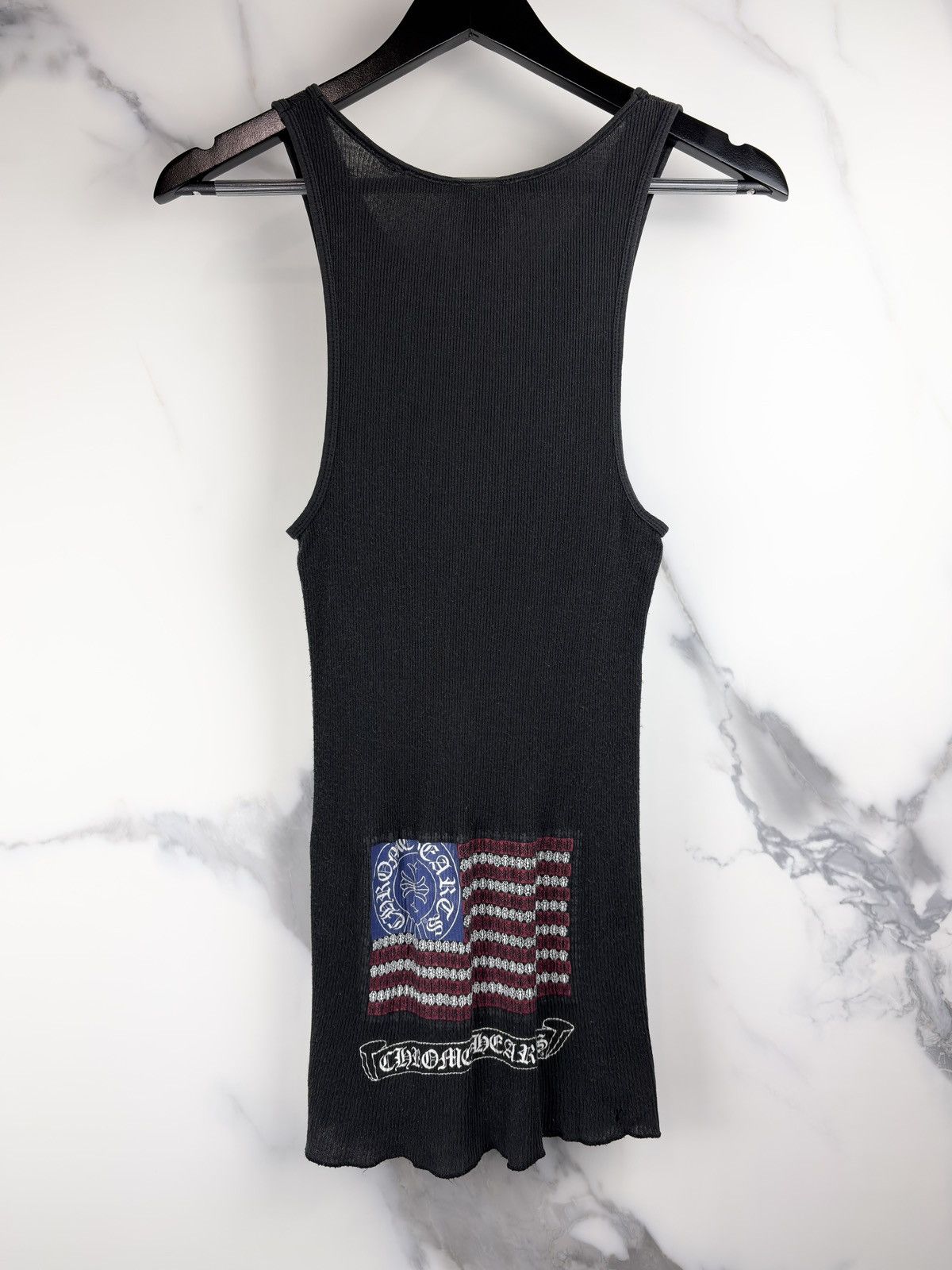 Chrome Hearts Vintage USA American Flag Horseshoe Tank Top