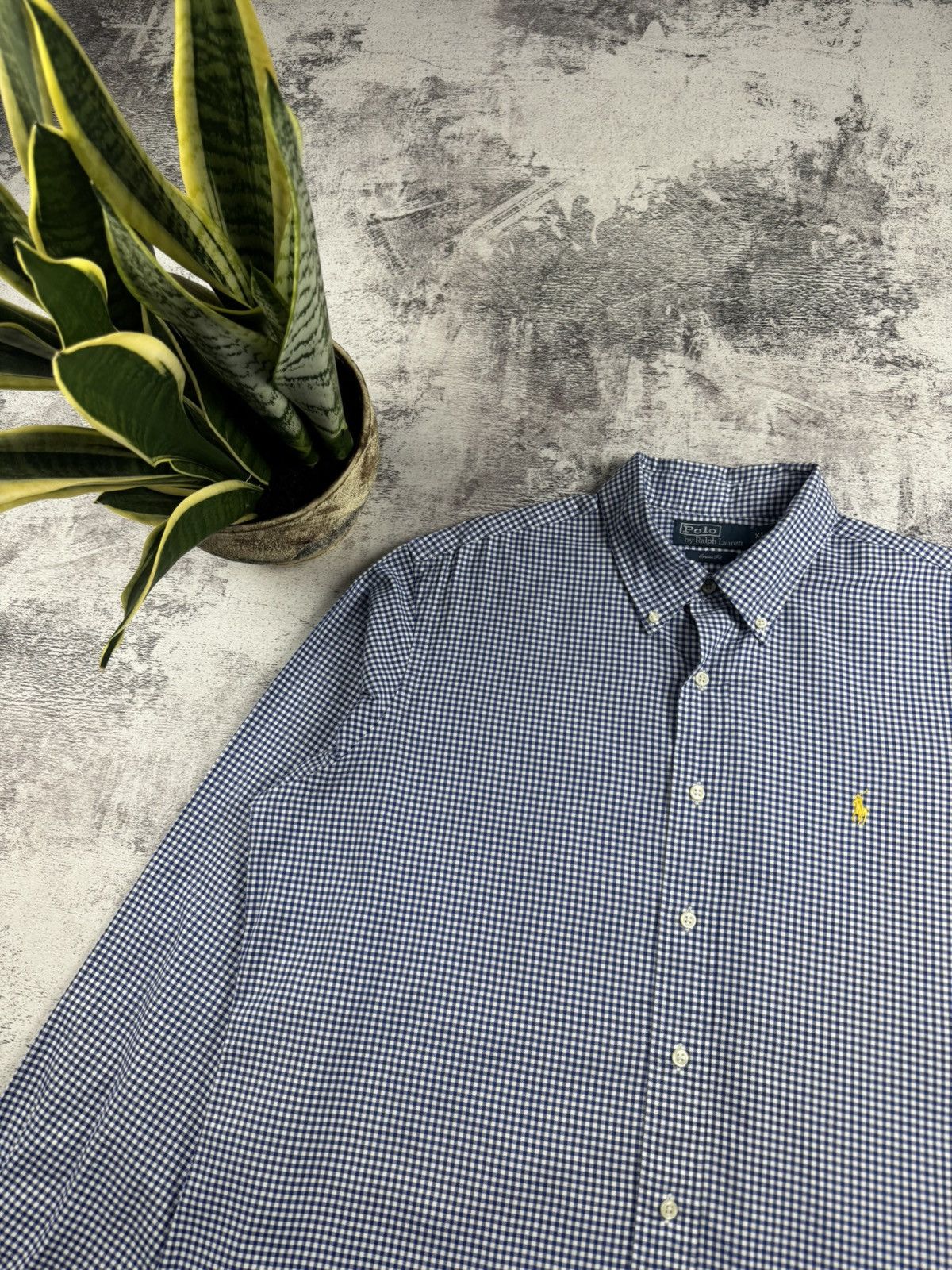 Polo Ralph Lauren Polo Ralph Lauren XL Checked Custom Button Blue Men’s Collar LongSleeve Shirt Size US XL / EU 56 / 4 - 6 Thumbnail