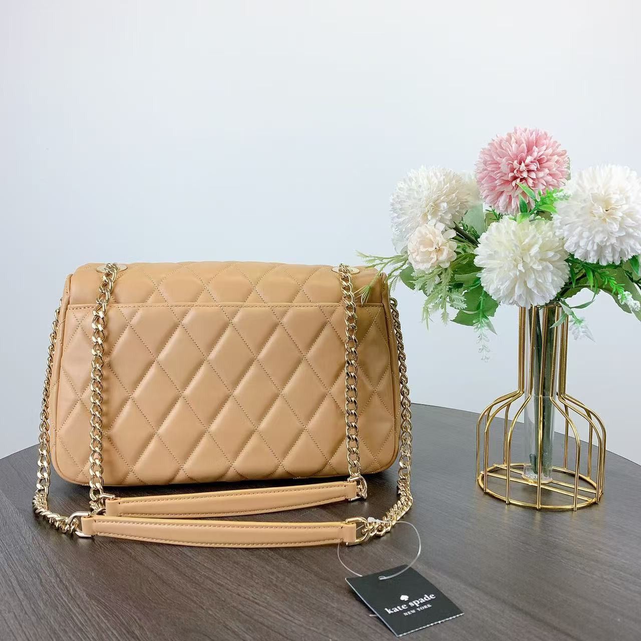 Kate Spade Kate Spade KH228 Carey Medium Flap Shoulder Bag IN Mousse Size ONE SIZE - 6 Thumbnail